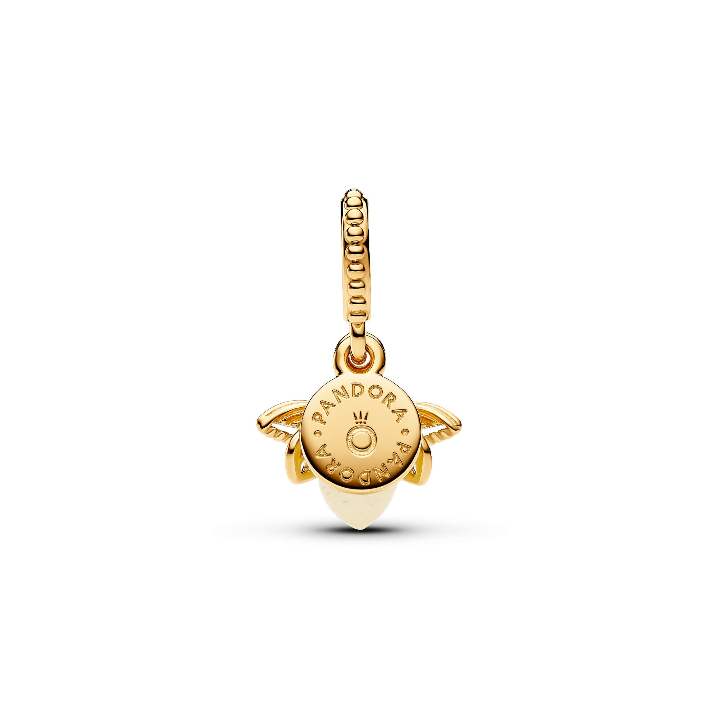 PANDORA Glow-in-the-dark Firefly Dangle Charm 14K Gold Plated Unique Metal Blend Animals Charms Bracelet Charm Jewelry Gift