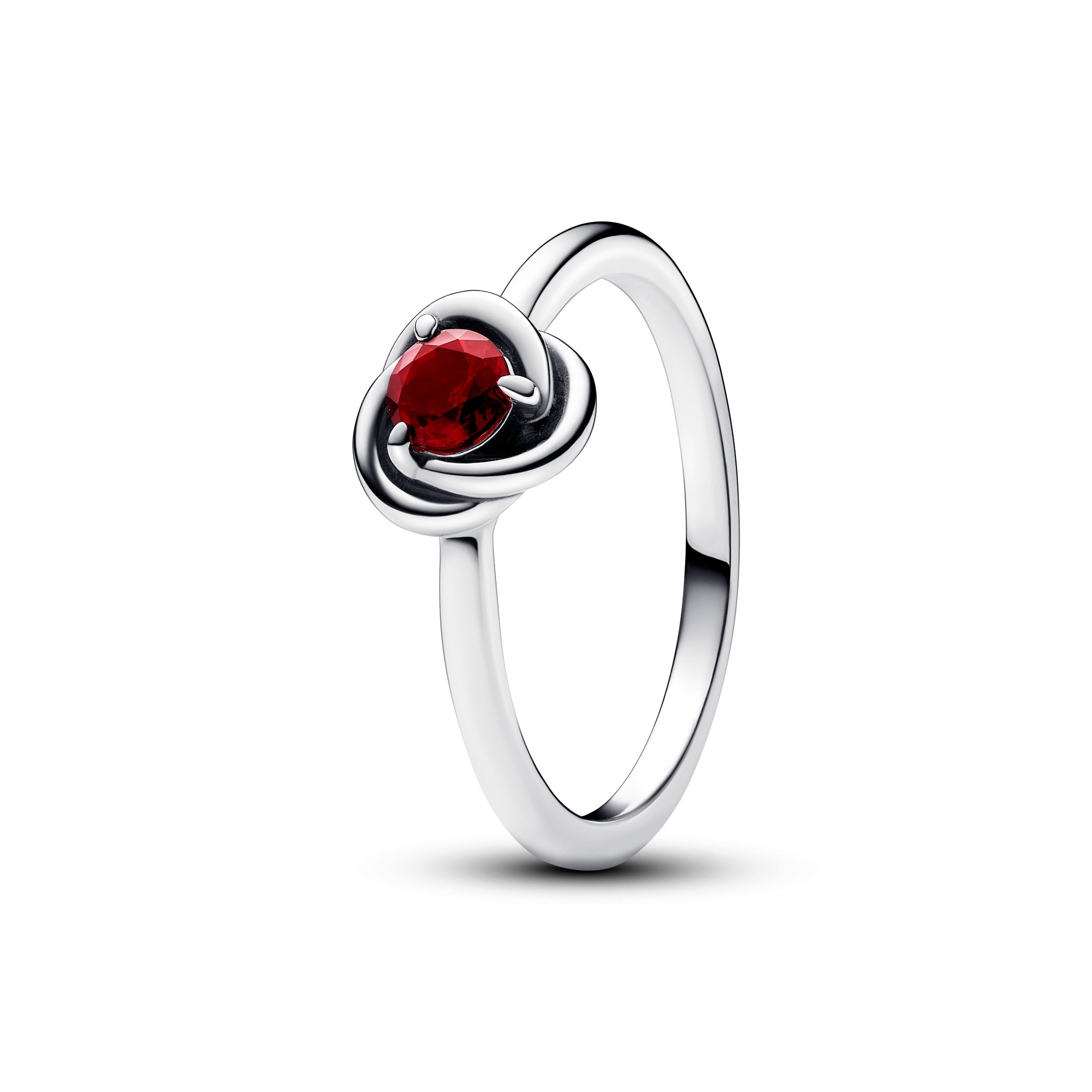 PANDORA Red Eternity Circle Ring Sterling Silver Birthdays Rings Statement Ring Jewelry Gift