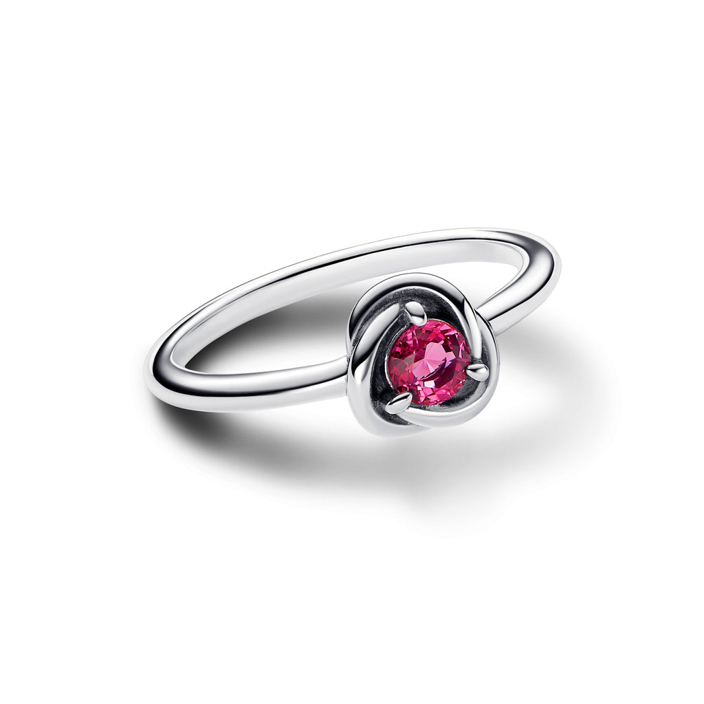 PANDORA Pink Eternity Circle Ring Sterling Silver Birthdays Rings Statement Ring Jewelry Gift