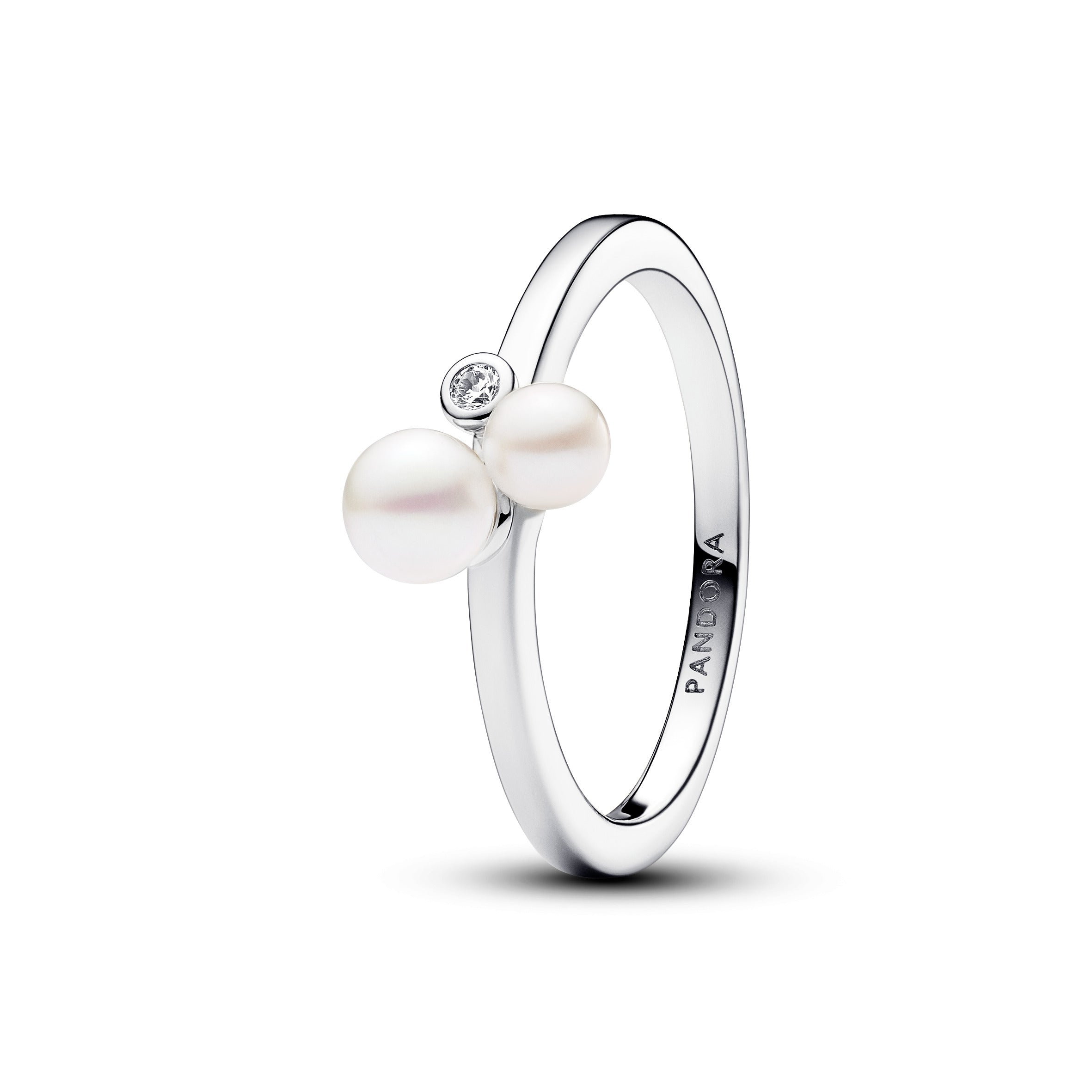 PANDORA Duo Treated Freshwater Cultured Pearls Ring Silver Rings Statement Ring Jewelry Gift