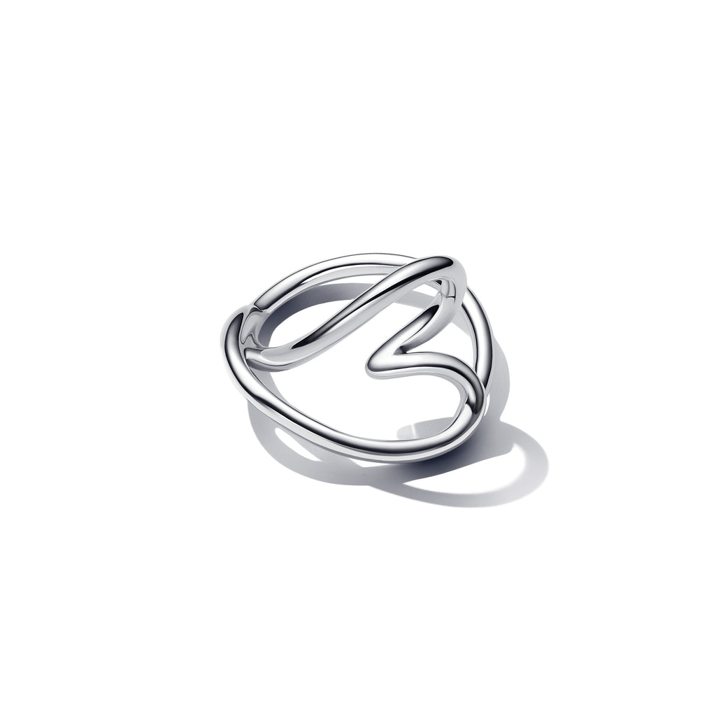 PANDORA Organically Shaped Heart Ring Sterling Silver Be Love Rings Statement Ring Jewelry Gift