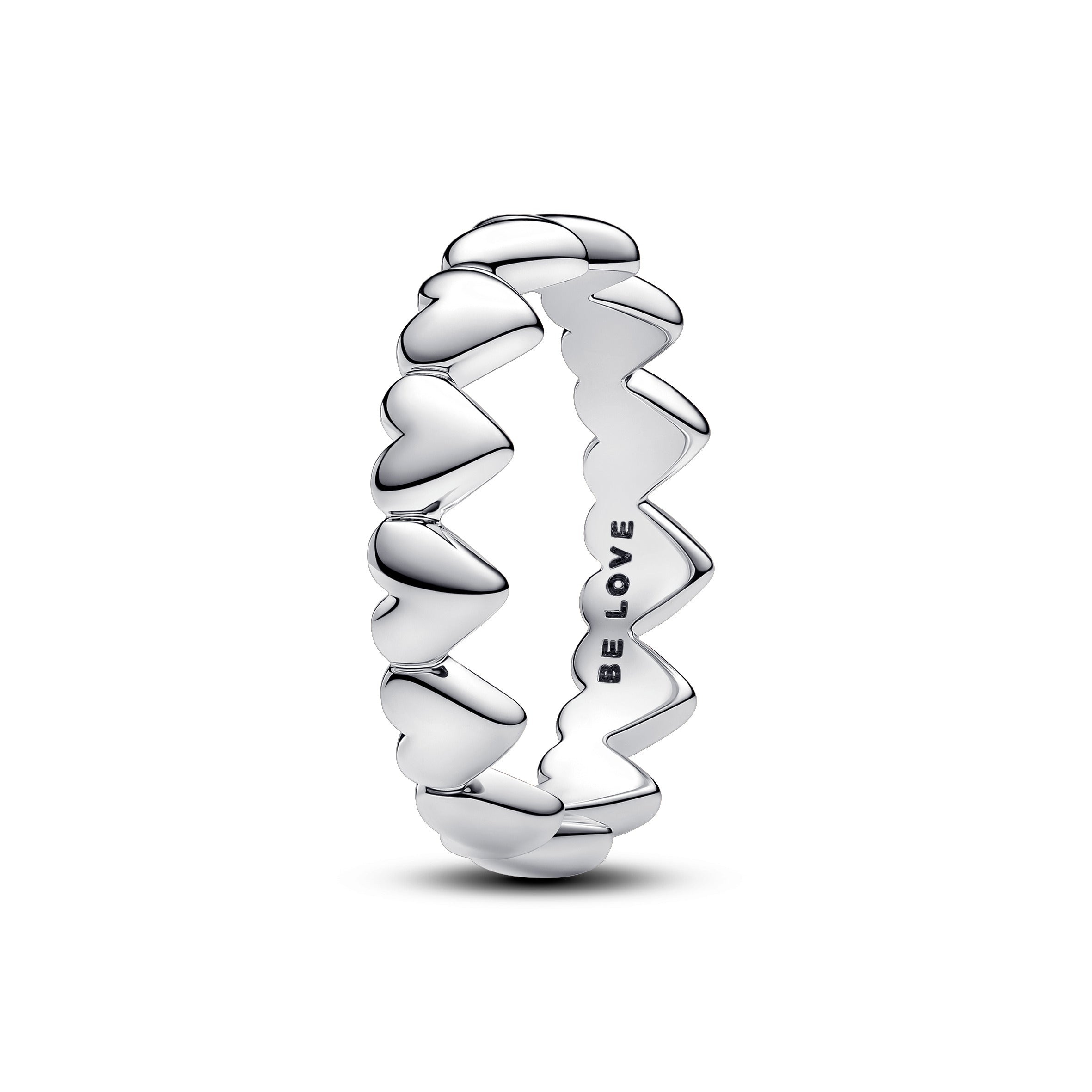 PANDORA Row Of Hearts Ring Sterling Silver Be Love Rings Statement Ring Jewelry Gift