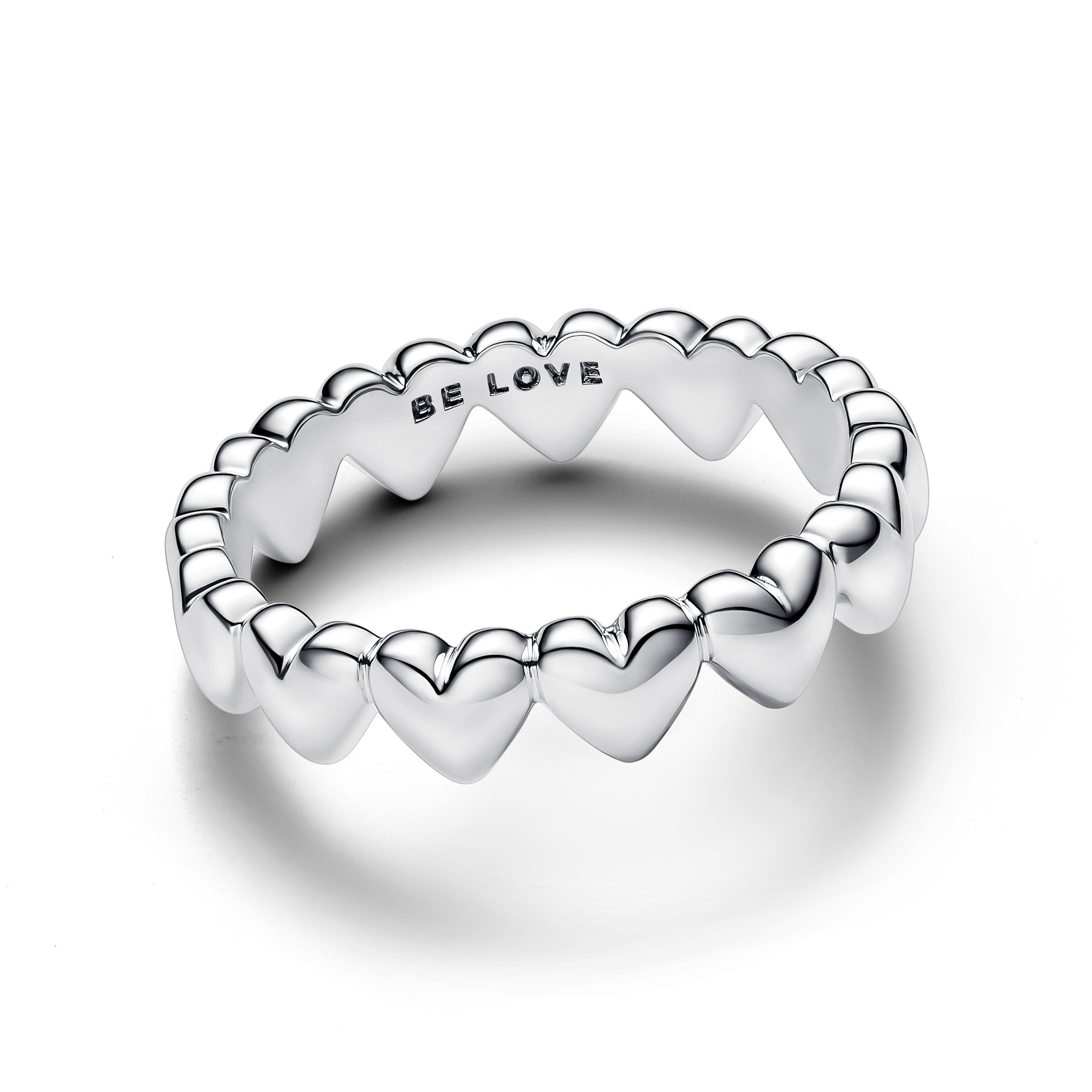 PANDORA Row Of Hearts Ring Sterling Silver Be Love Rings Statement Ring Jewelry Gift