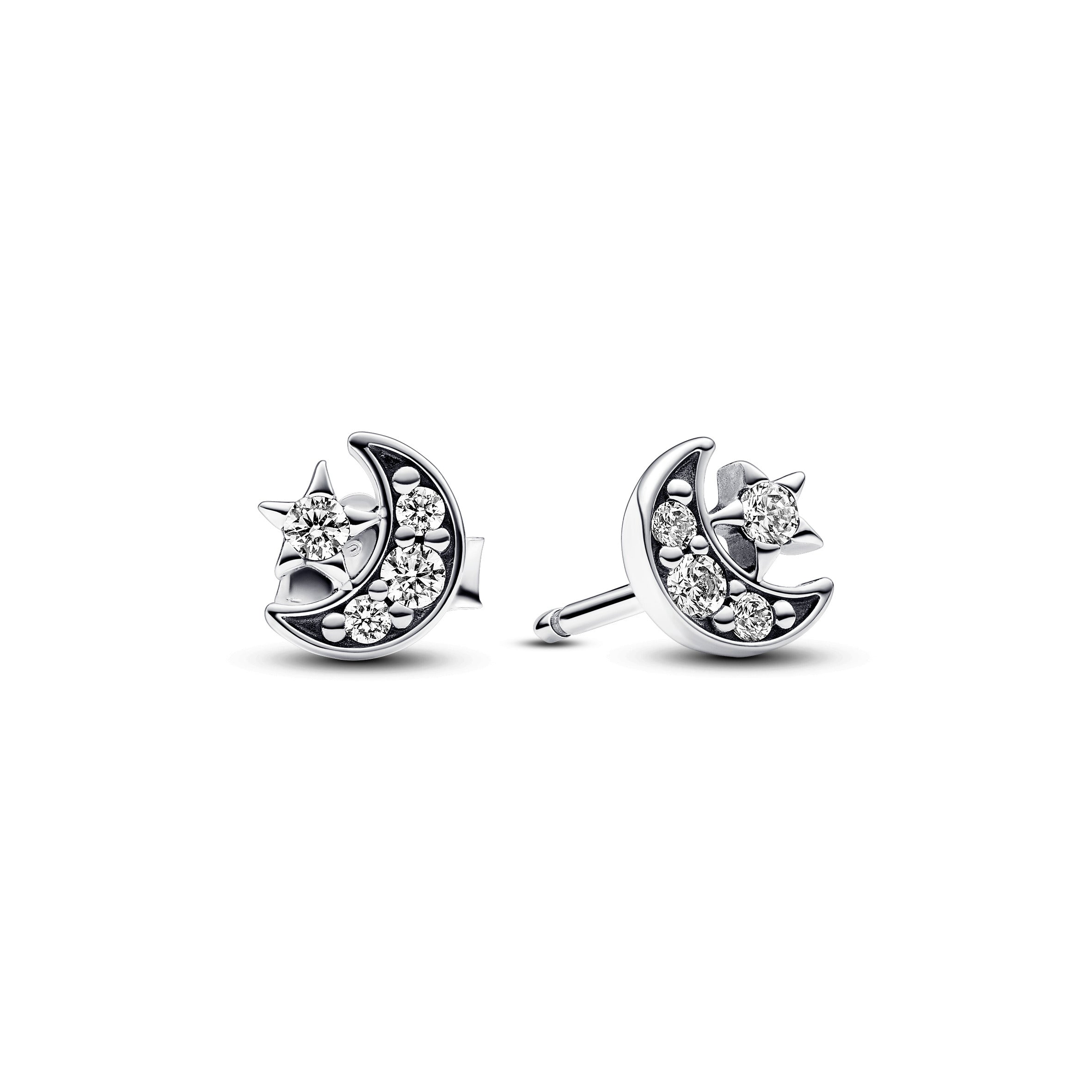 PANDORA Sparkling Moon And Star Jewellery Gift Set Cubic Zirconia Silver Giftsets Fashion Jewelry Gift For Women