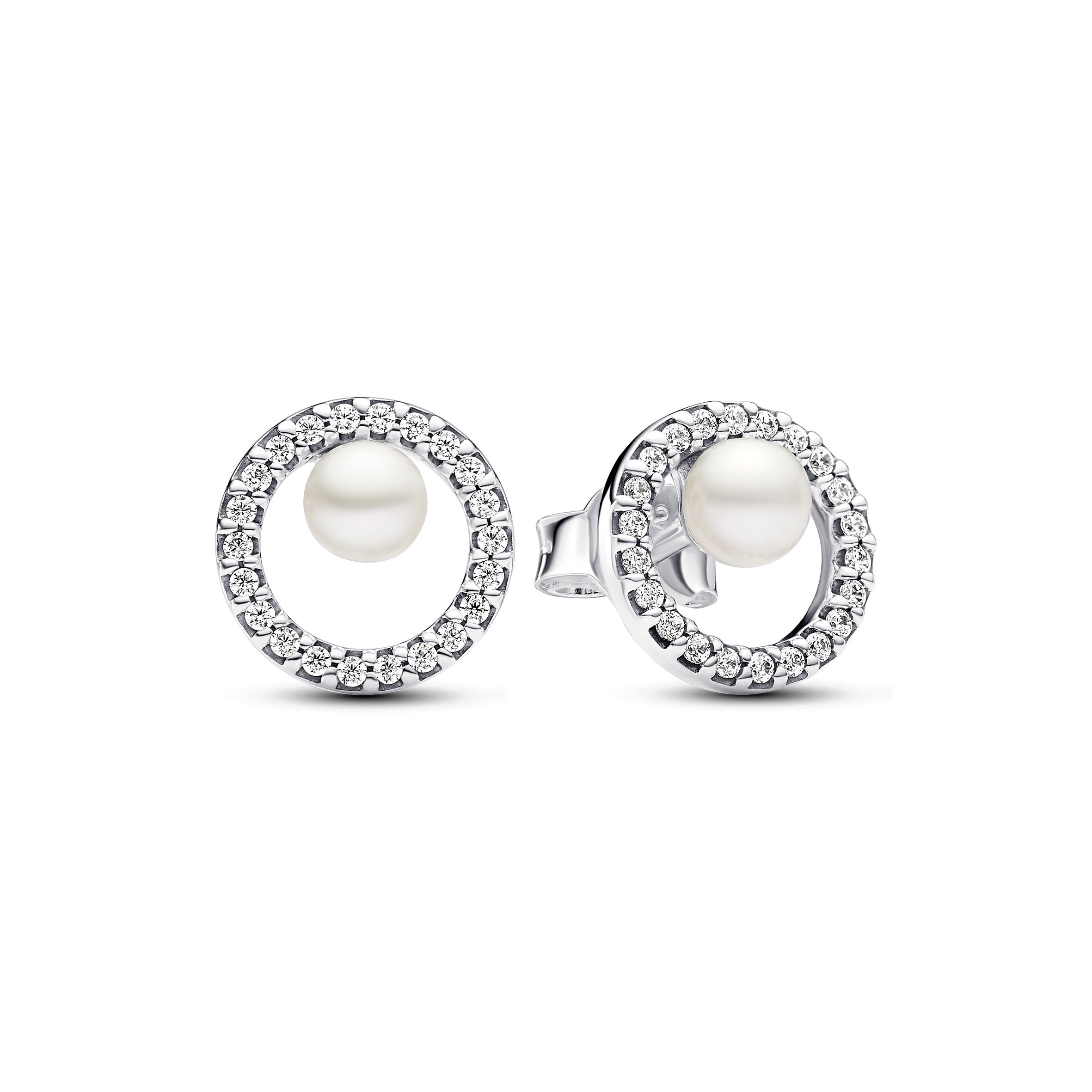 PANDORA Freshwater Cultured Pearl Timeless Necklace And Earrings Set Giftsets Statement Ring Jewelry Gift