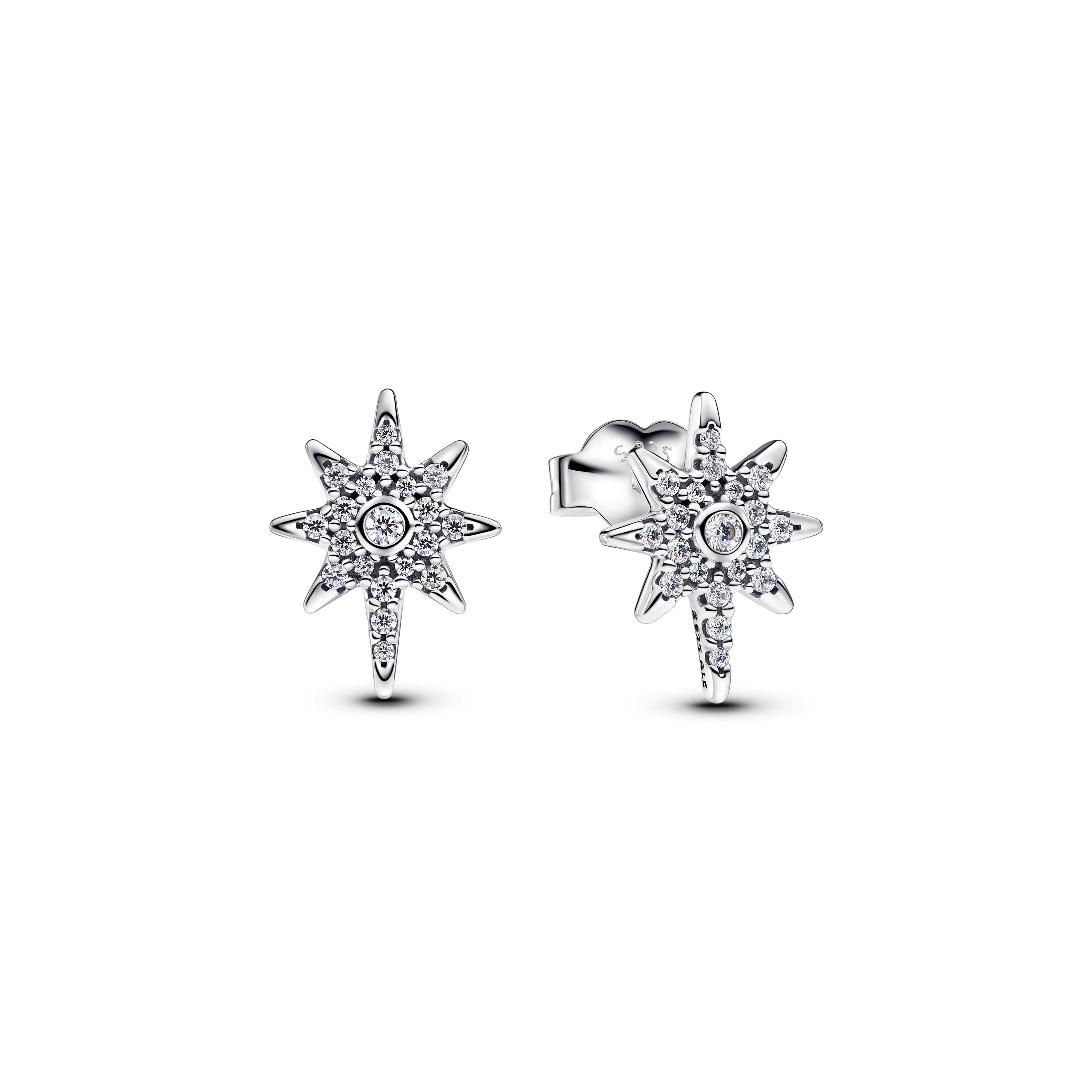 PANDORA Sparkling North Star Stud Earrings Cubic Zirconia Silver Colour And Sparkle Statement Ring Jewelry Gift