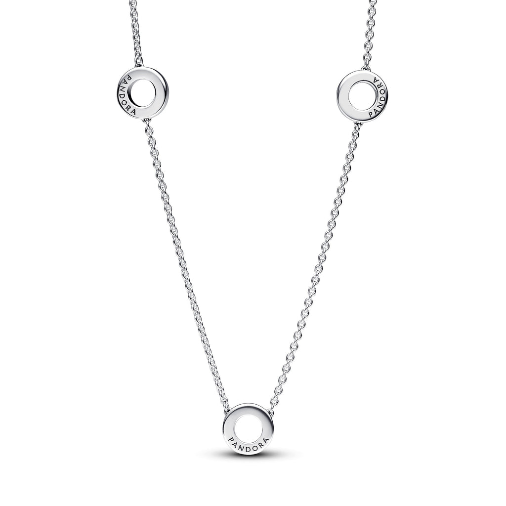 PANDORA Pavé Circles Chain Necklace Cubic Zirconia Silver Necklaces Pendant Necklace Jewelry Gift