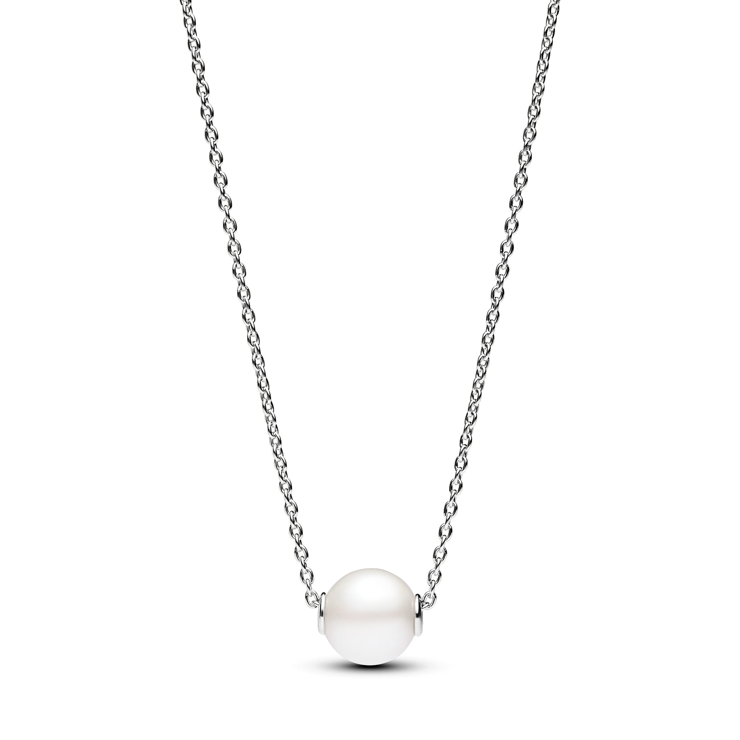 PANDORA Treated Freshwater Cultured Pearl Collier Necklace Sterling Silver Necklaces Pendant Necklace Jewelry Gift