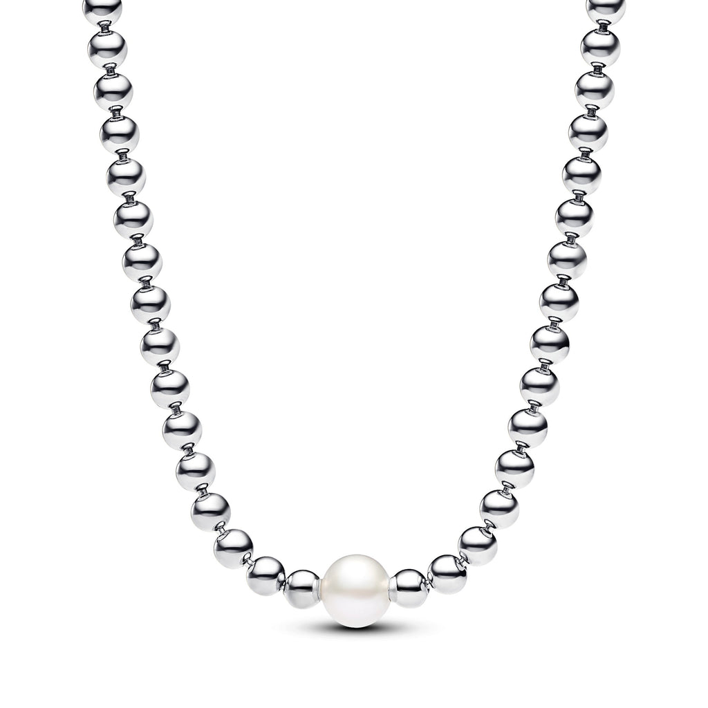 PANDORA Treated Freshwater Cultured Pearl And Beads Collier Necklace Sterling Silver Necklaces Pendant Necklace Jewelry Gift