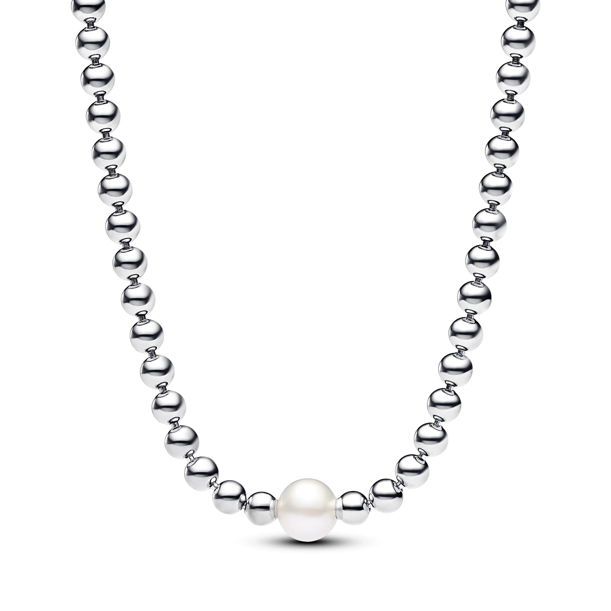 PANDORA Treated Freshwater Cultured Pearl And Beads Collier Necklace Sterling Silver Necklaces Pendant Necklace Jewelry Gift