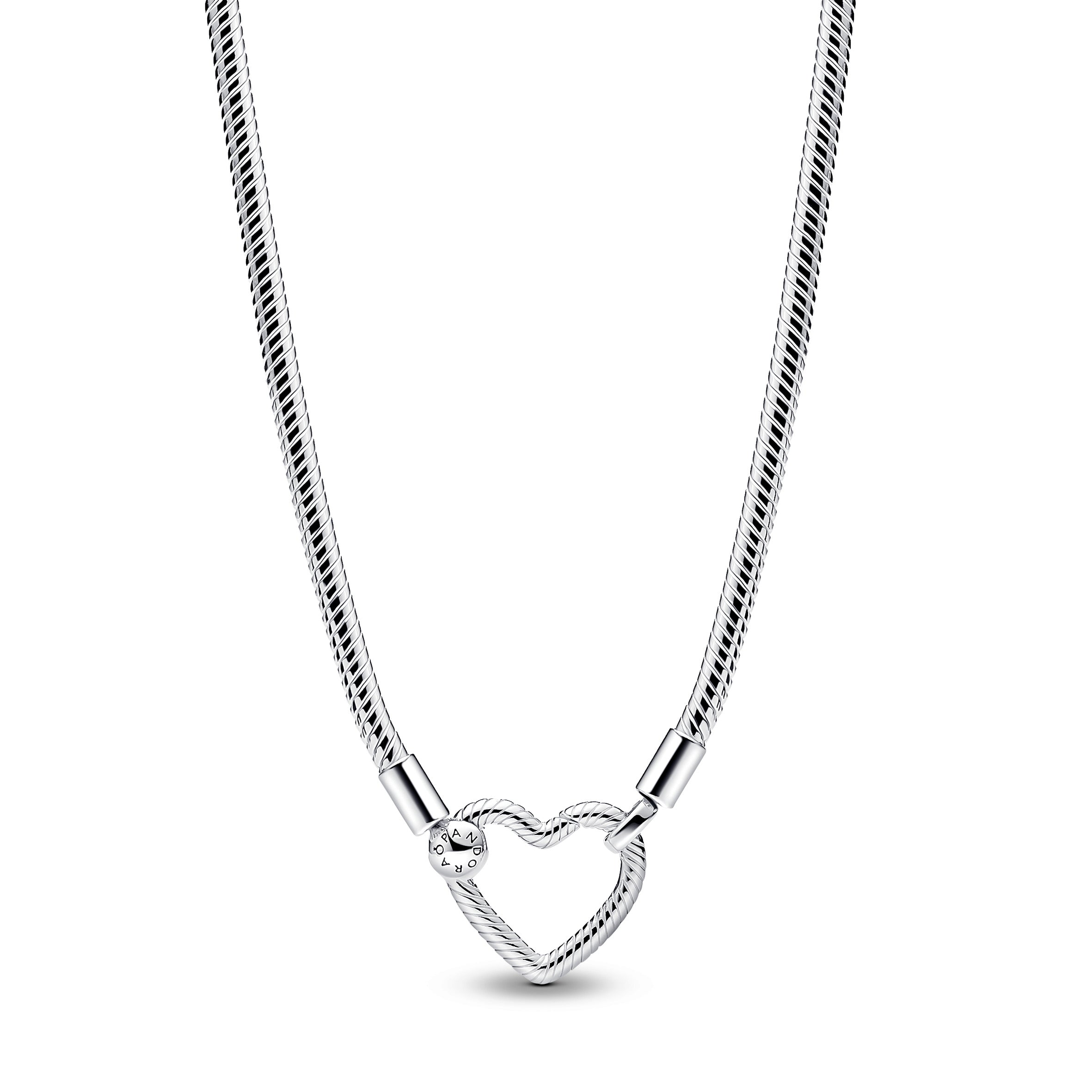 PANDORA Heart Closure Snake Chain Necklace Sterling Silver Be Love Necklaces Pendant Necklace Jewelry Gift