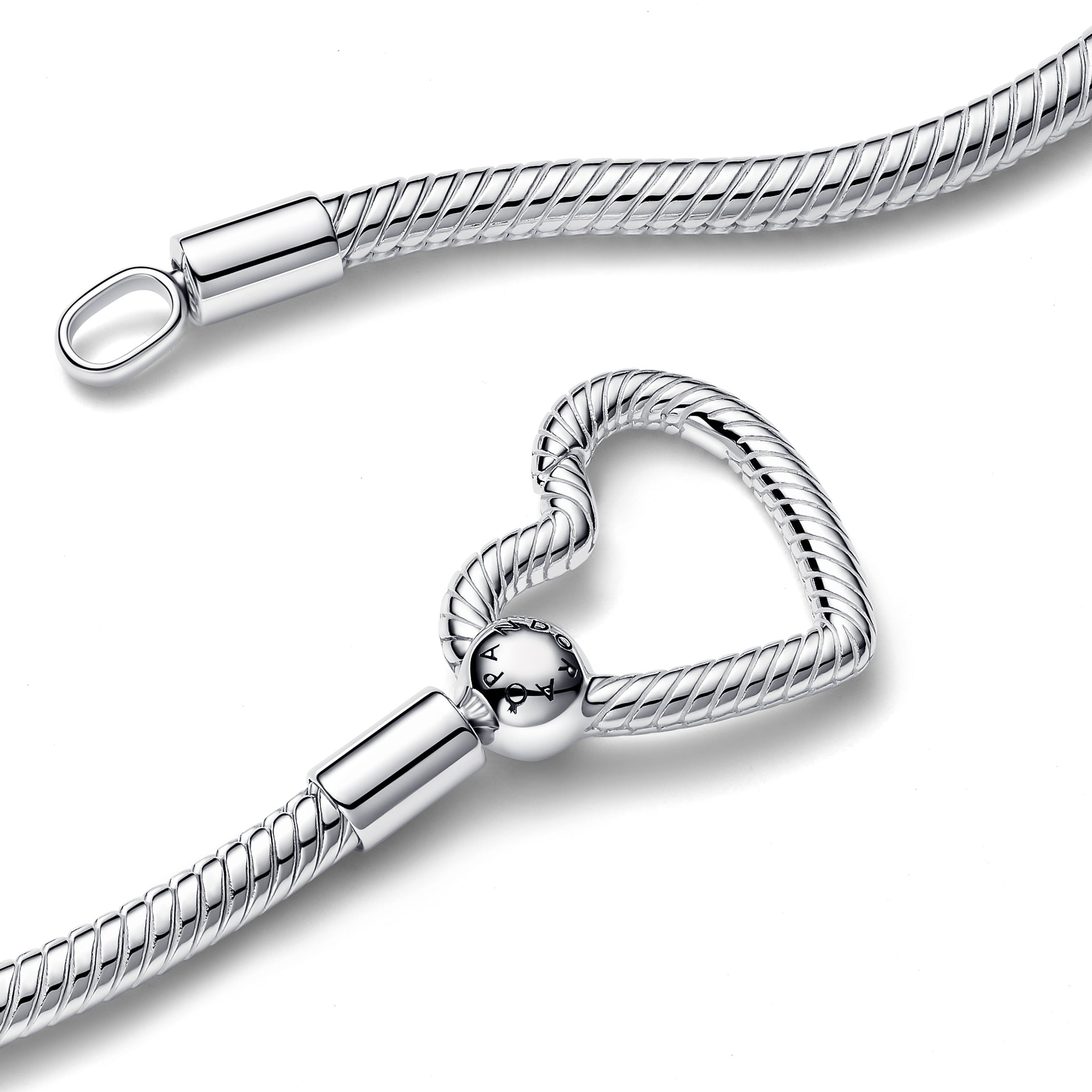 PANDORA Heart Closure Snake Chain Necklace Sterling Silver Be Love Necklaces Pendant Necklace Jewelry Gift