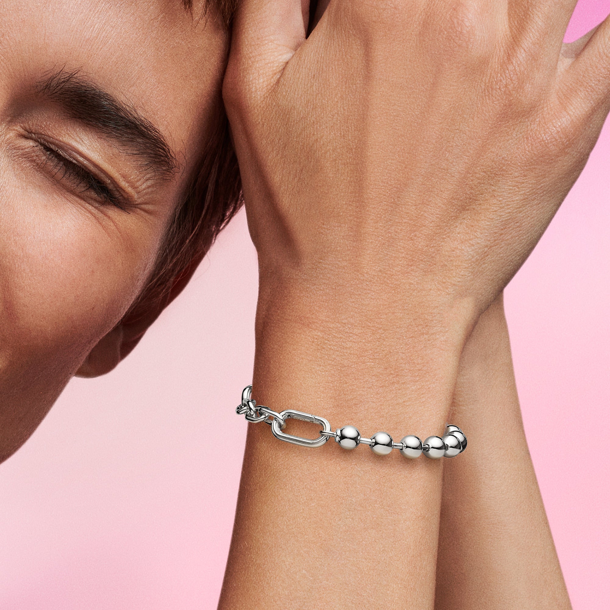 PANDORA ME Metal Bead And Link Chain Bracelet Bracelets Jewelry Gift