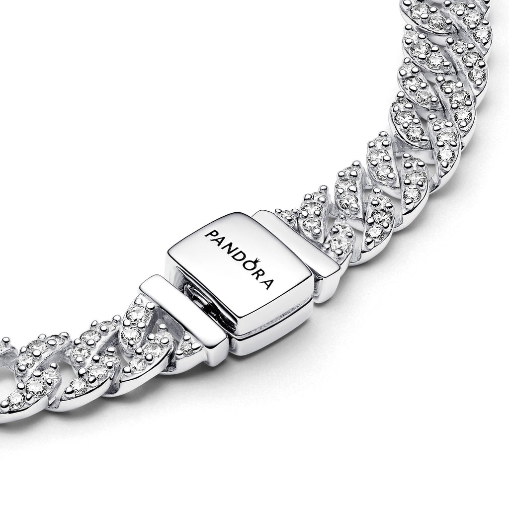 PANDORA Timeless Pavé Chain Bracelet Cubic Zirconia Silver Weddings Bracelets Jewelry Gift