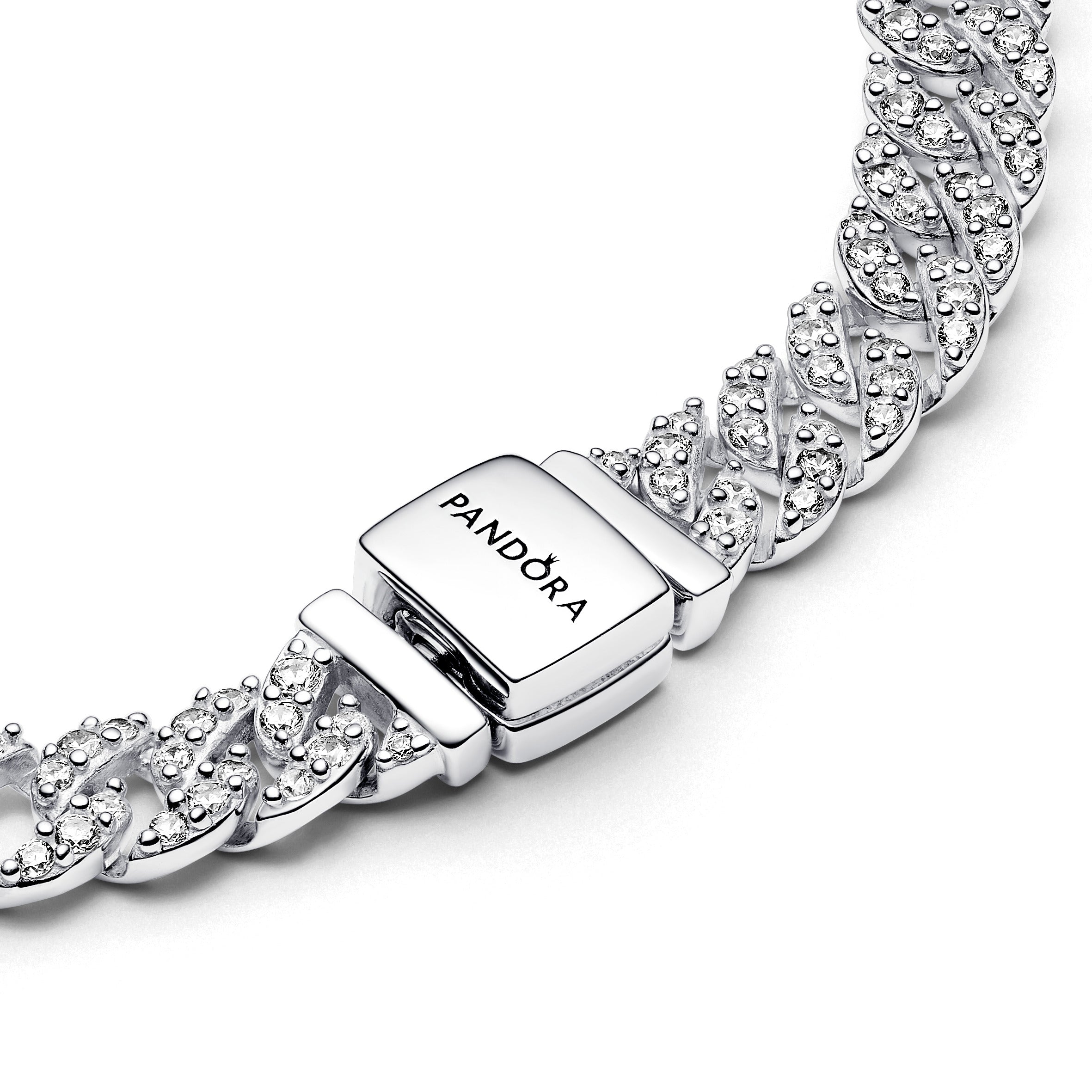 PANDORA Timeless Pavé Chain Bracelet Cubic Zirconia Silver Weddings Bracelets Jewelry Gift