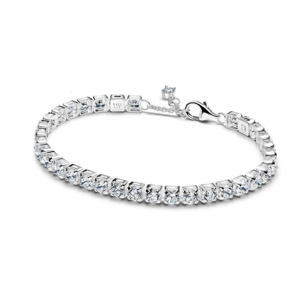 PANDORA Sparkling Bold Tennis Bracelet Cubic Zirconia Silver Colour And Sparkle Bracelets Chain Bracelet Jewelry Gift