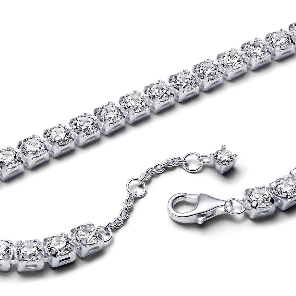 PANDORA Sparkling Bold Tennis Bracelet Cubic Zirconia Silver Colour And Sparkle Bracelets Chain Bracelet Jewelry Gift