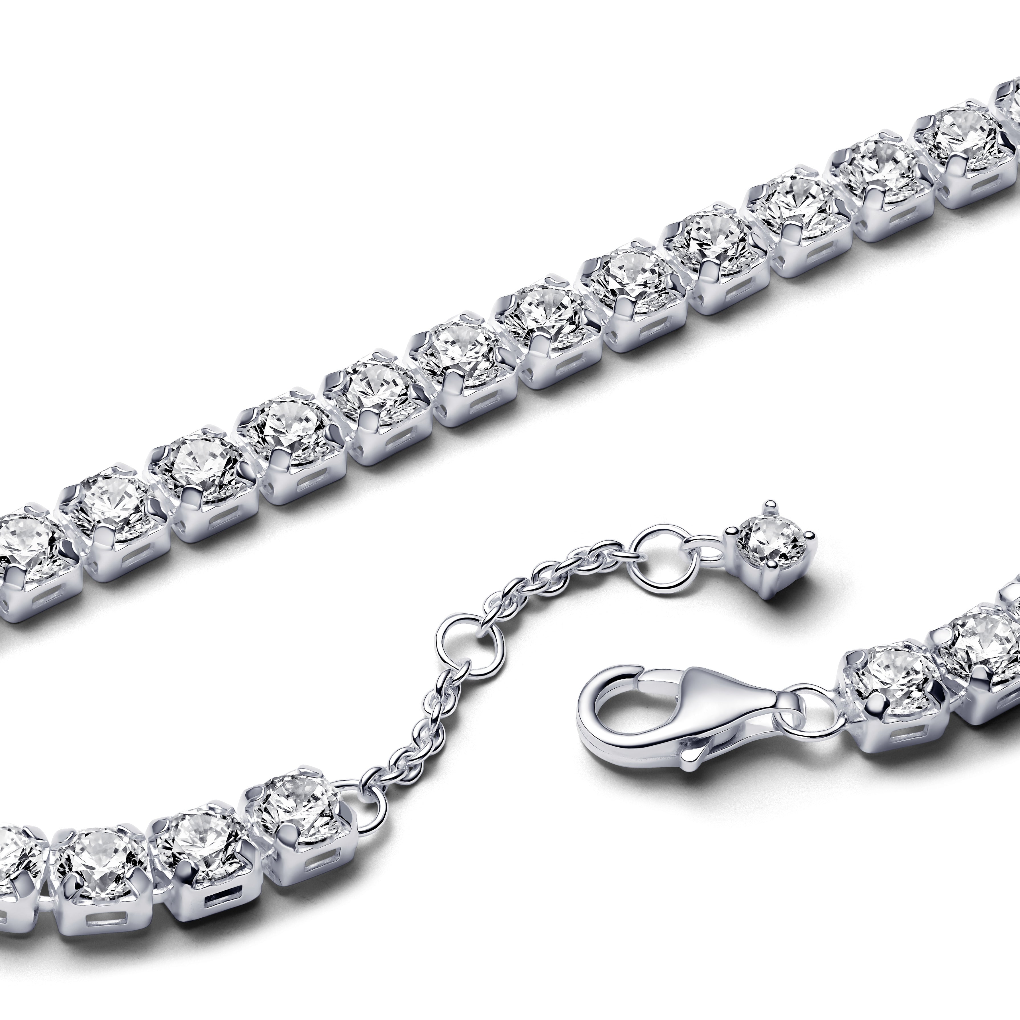 PANDORA Sparkling Bold Tennis Bracelet Cubic Zirconia Silver Colour And Sparkle Bracelets Chain Bracelet Jewelry Gift
