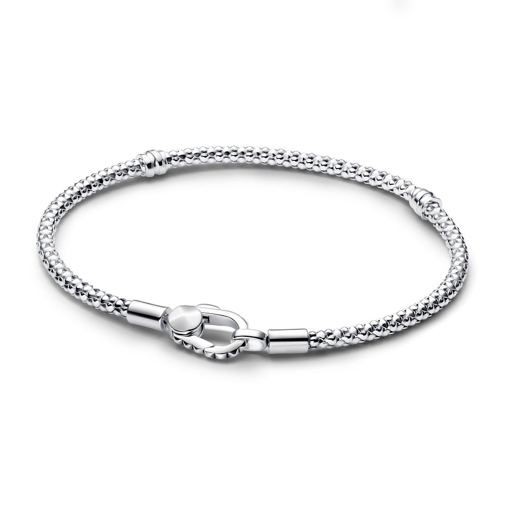 PANDORA Studded Clasp And Chain Bracelet Sterling Silver Bracelets Jewelry Gift