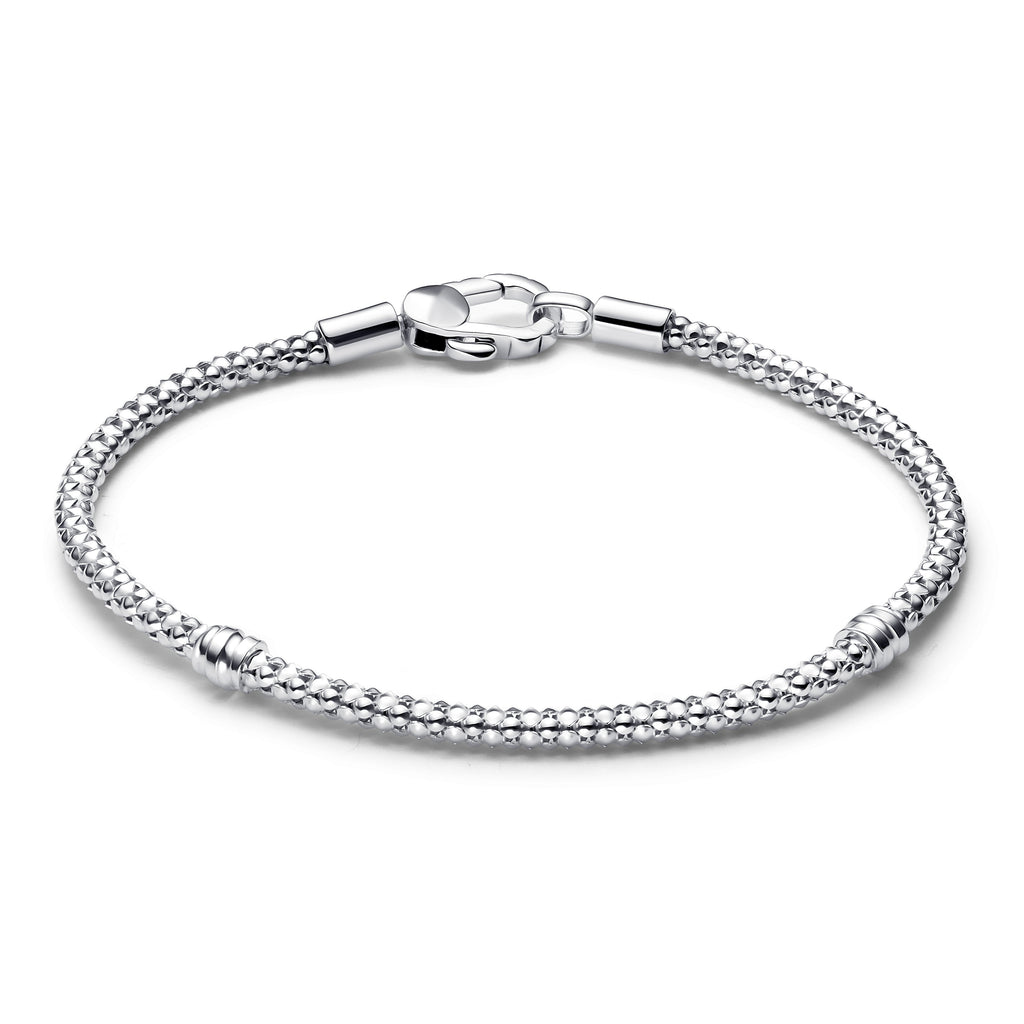 PANDORA Studded Clasp And Chain Bracelet Sterling Silver Bracelets Jewelry Gift