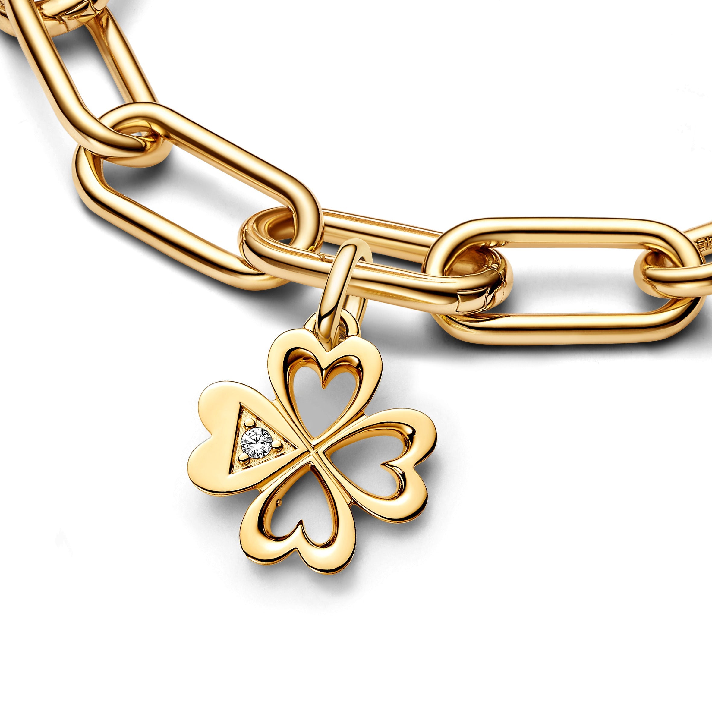 PANDORA ME Heart Four-leaf Clover Medallion Charm Charms Bracelet Charm Jewelry Gift