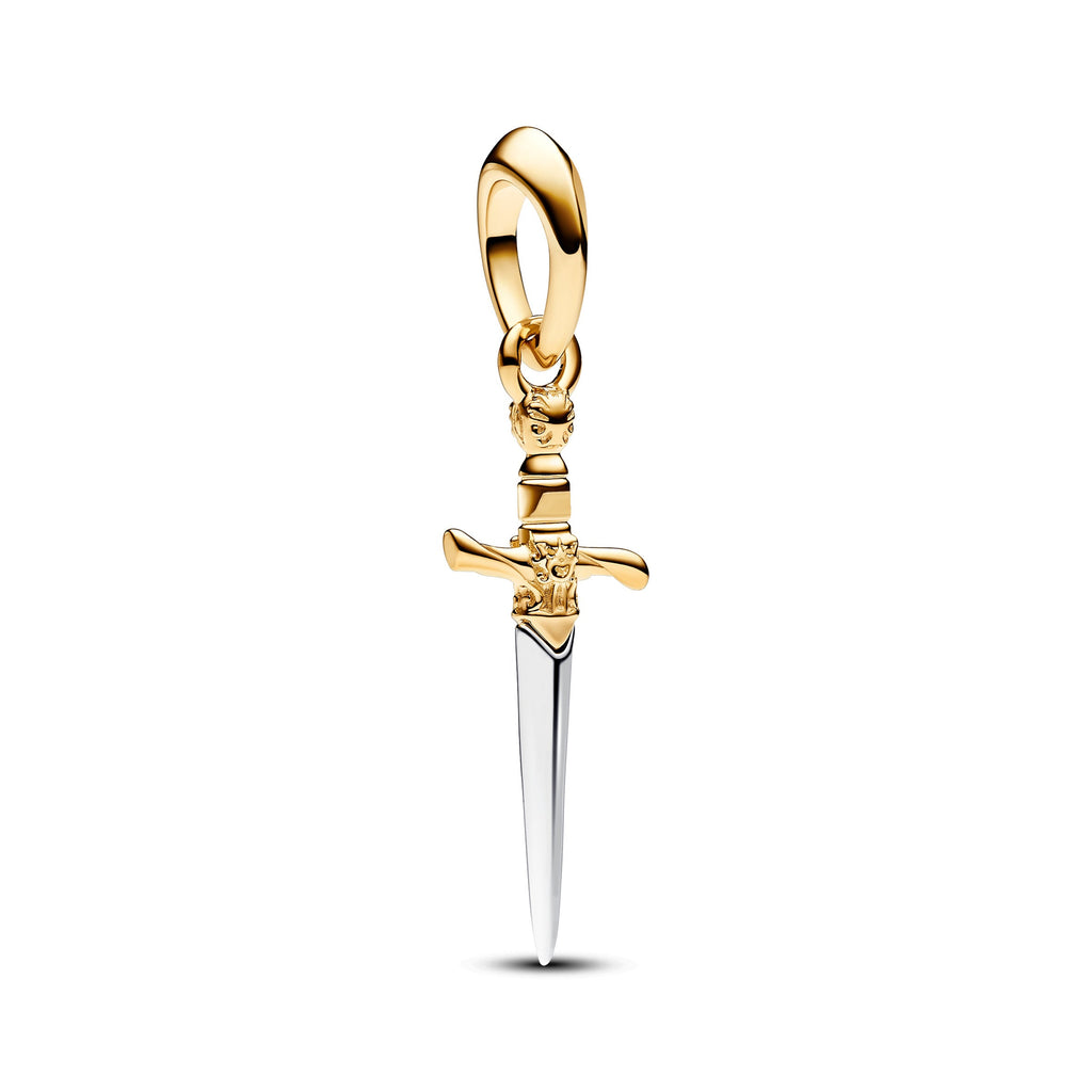 PANDORA Game Of Thrones Needle Dangle Charm 14K Gold Plated Unique Metal Blend Charms Bracelet Charm Jewelry Gift