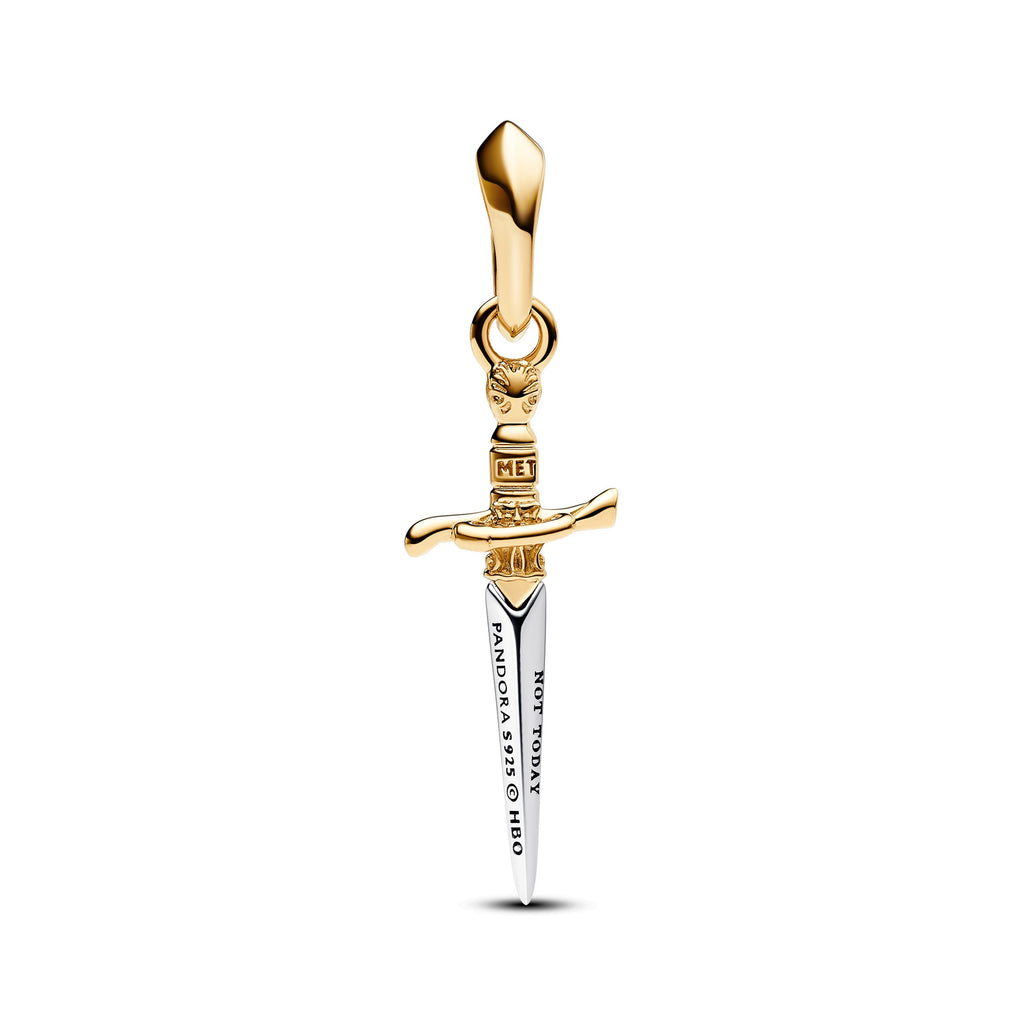 PANDORA Game Of Thrones Needle Dangle Charm 14K Gold Plated Unique Metal Blend Charms Bracelet Charm Jewelry Gift
