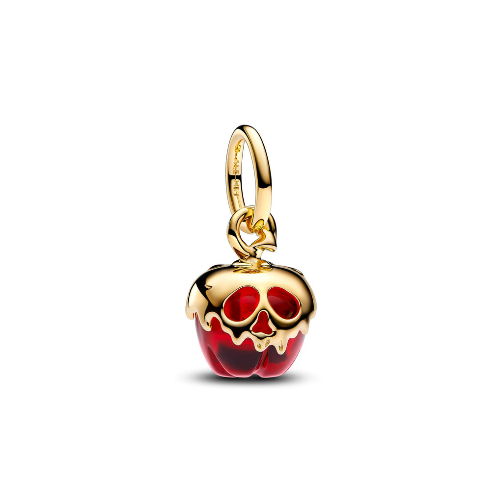 PANDORA Disney Villains Evil Queen Apple Dangle Charm 14K Gold Plated Unique Metal Blend Charms Bracelet Charm Jewelry Gift