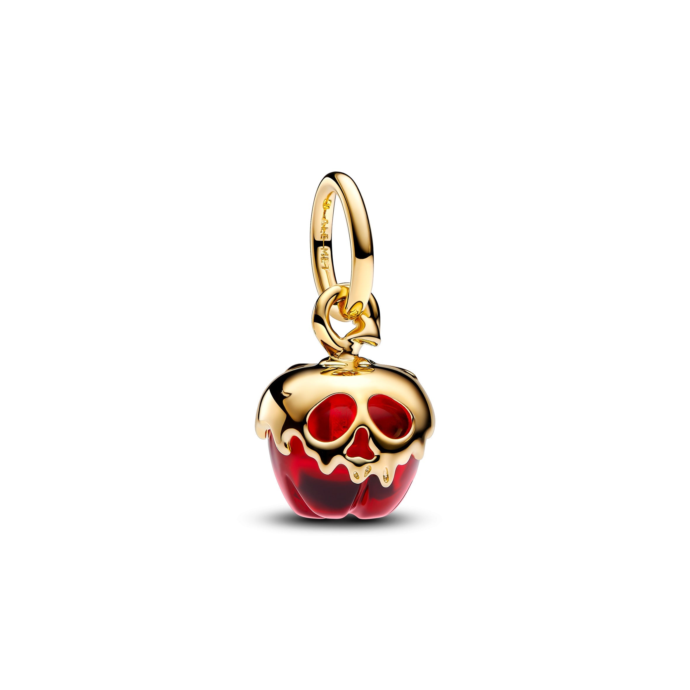PANDORA Disney Villains Evil Queen Apple Dangle Charm 14K Gold Plated Unique Metal Blend Charms Bracelet Charm Jewelry Gift