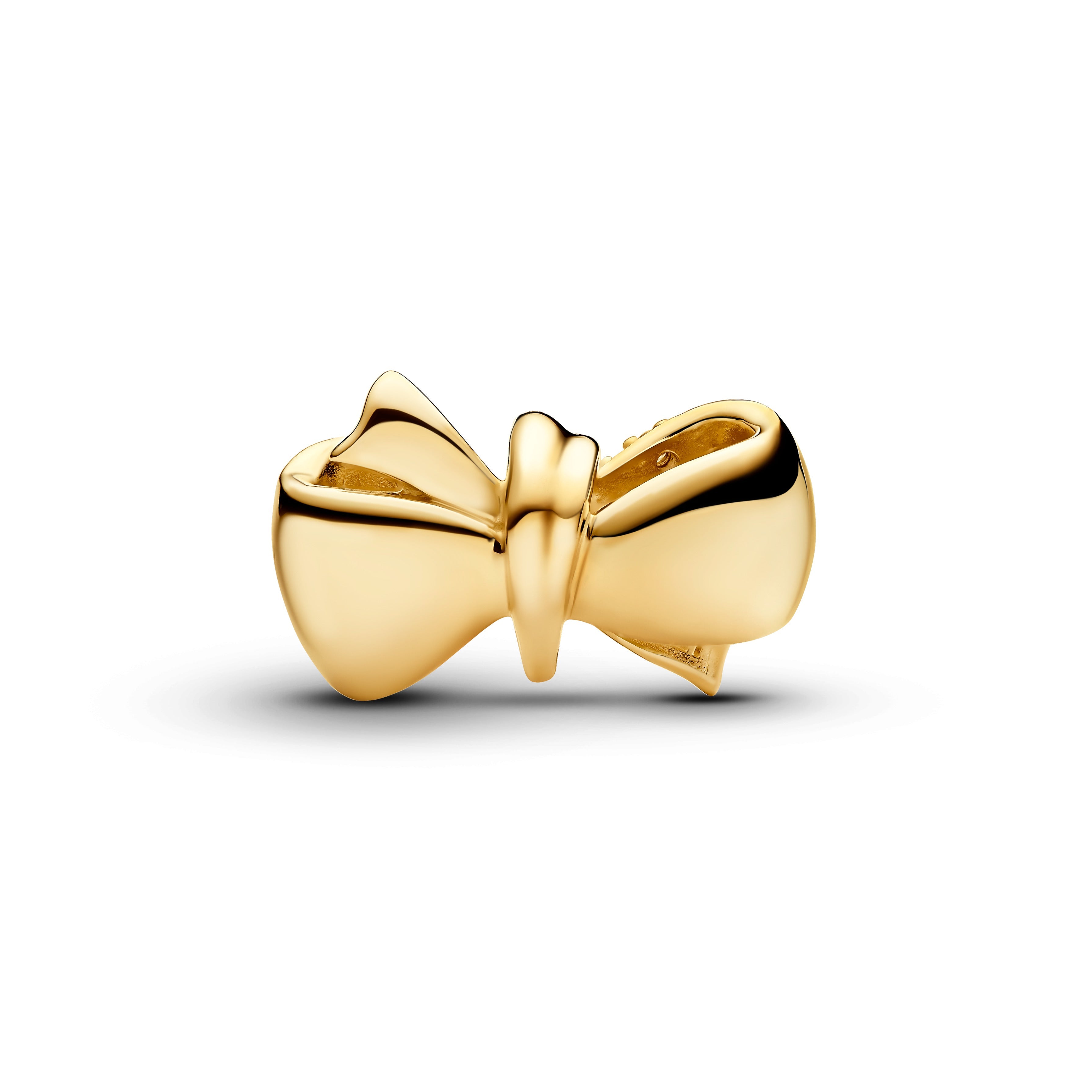 PANDORA Sparkling Bow Charm 14K Gold Plated Unique Metal Blend Charms Bracelet Charm Jewelry Gift