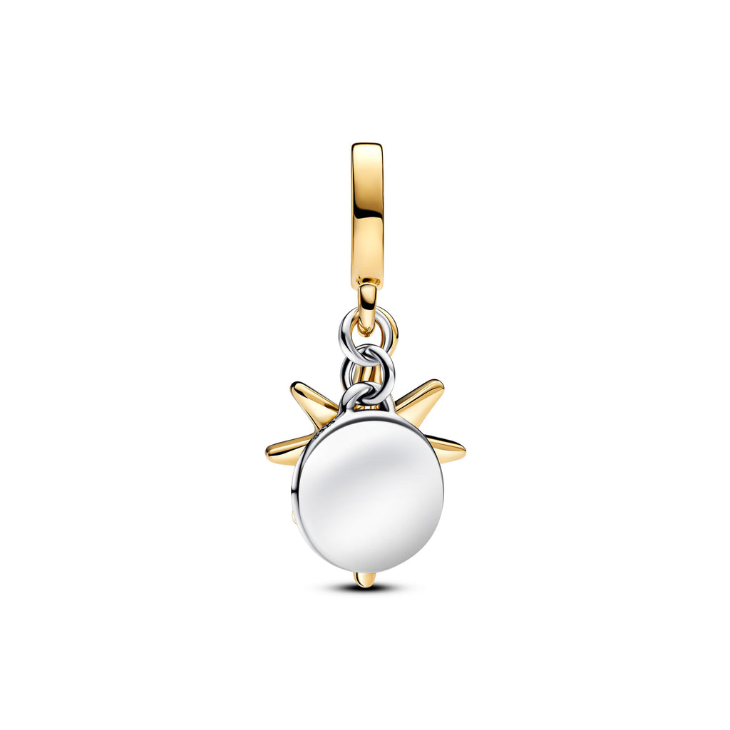 PANDORA Engravable North Star Lab-grown Diamond Dangle Charm 14K Gold Plated Unique Metal Blend Colour And Sparkle Charms Bracelet Charm Jewelry Gift