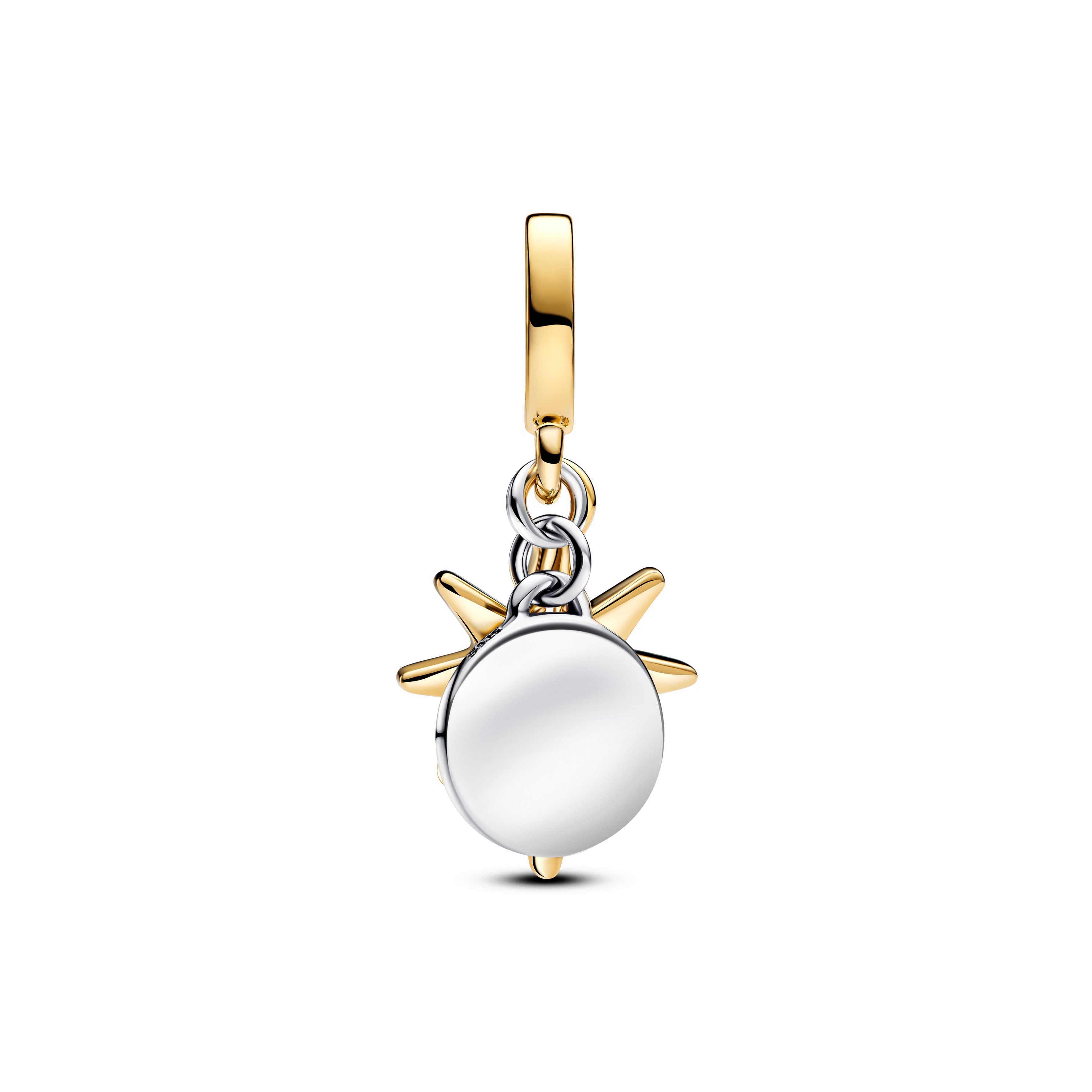 PANDORA Engravable North Star Lab-grown Diamond Dangle Charm 14K Gold Plated Unique Metal Blend Colour And Sparkle Charms Bracelet Charm Jewelry Gift