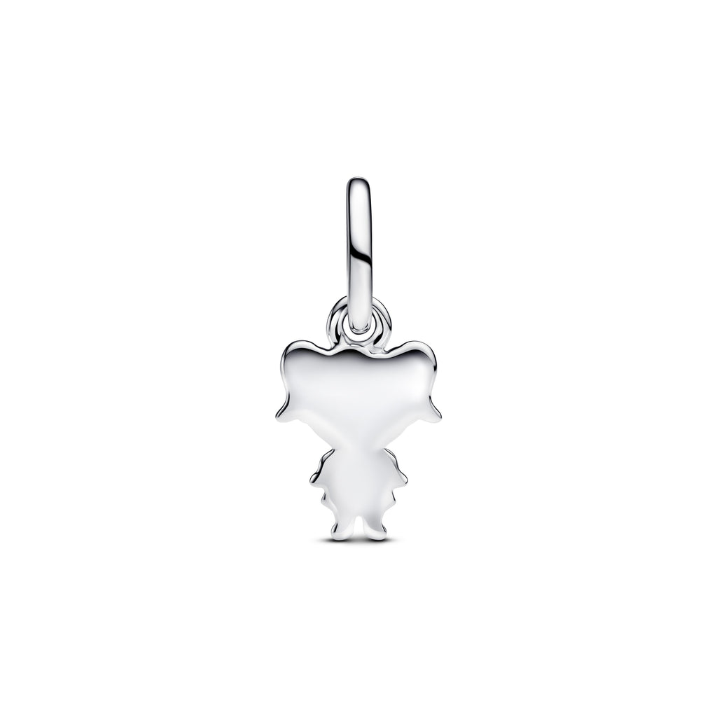 PANDORA Happy Girl Dangle Charm 14K Gold Plated Unique Metal Blend Family And Friends Charms Bracelet Charm Jewelry Gift