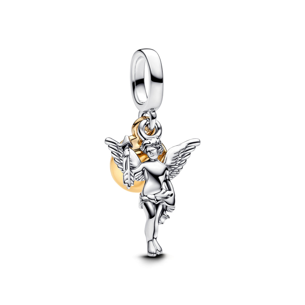 PANDORA Cupid Dangle Charm 14K Gold Plated Unique Metal Blend Arrows Charms Bracelet Charm Jewelry Gift