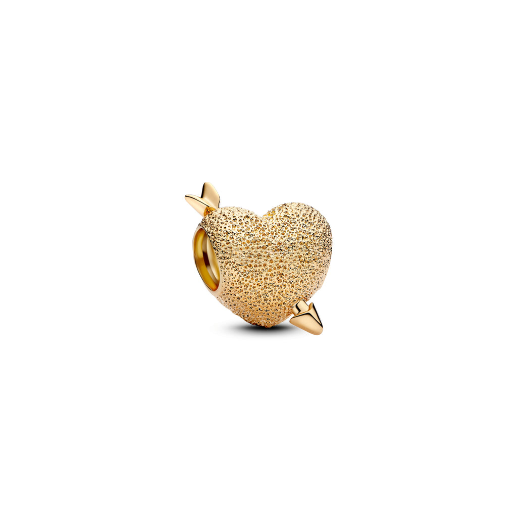 PANDORA Cupid Heart Charm 14K Gold Plated Unique Metal Blend Arrows Charms Bracelet Charm Jewelry Gift