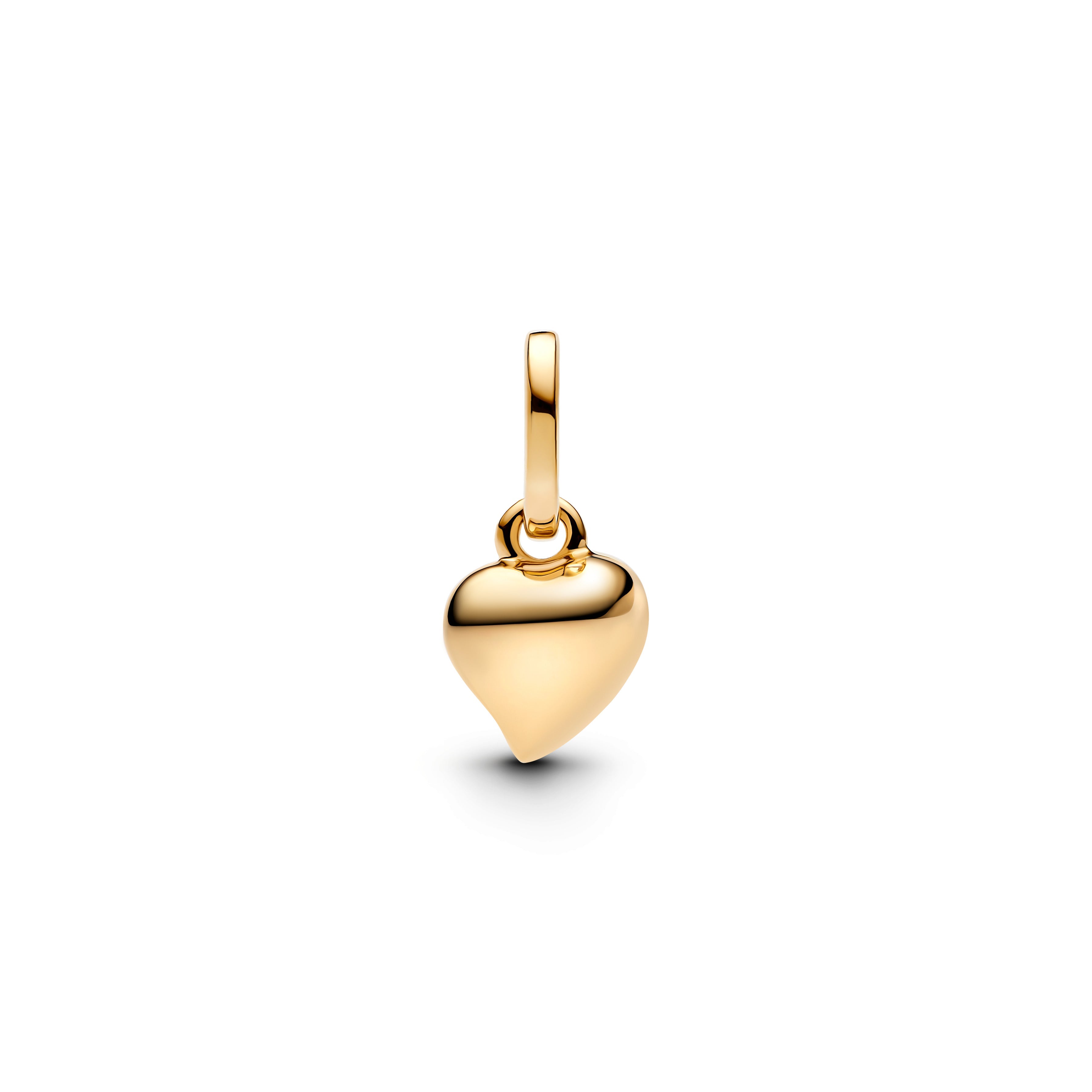 PANDORA Heart Mini Dangle Charm 14K Gold Plated Unique Metal Blend Charms Bracelet Charm Jewelry Gift