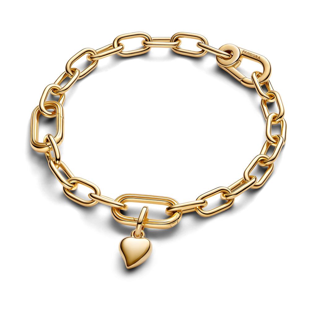 PANDORA Heart Mini Dangle Charm 14K Gold Plated Unique Metal Blend Charms Bracelet Charm Jewelry Gift
