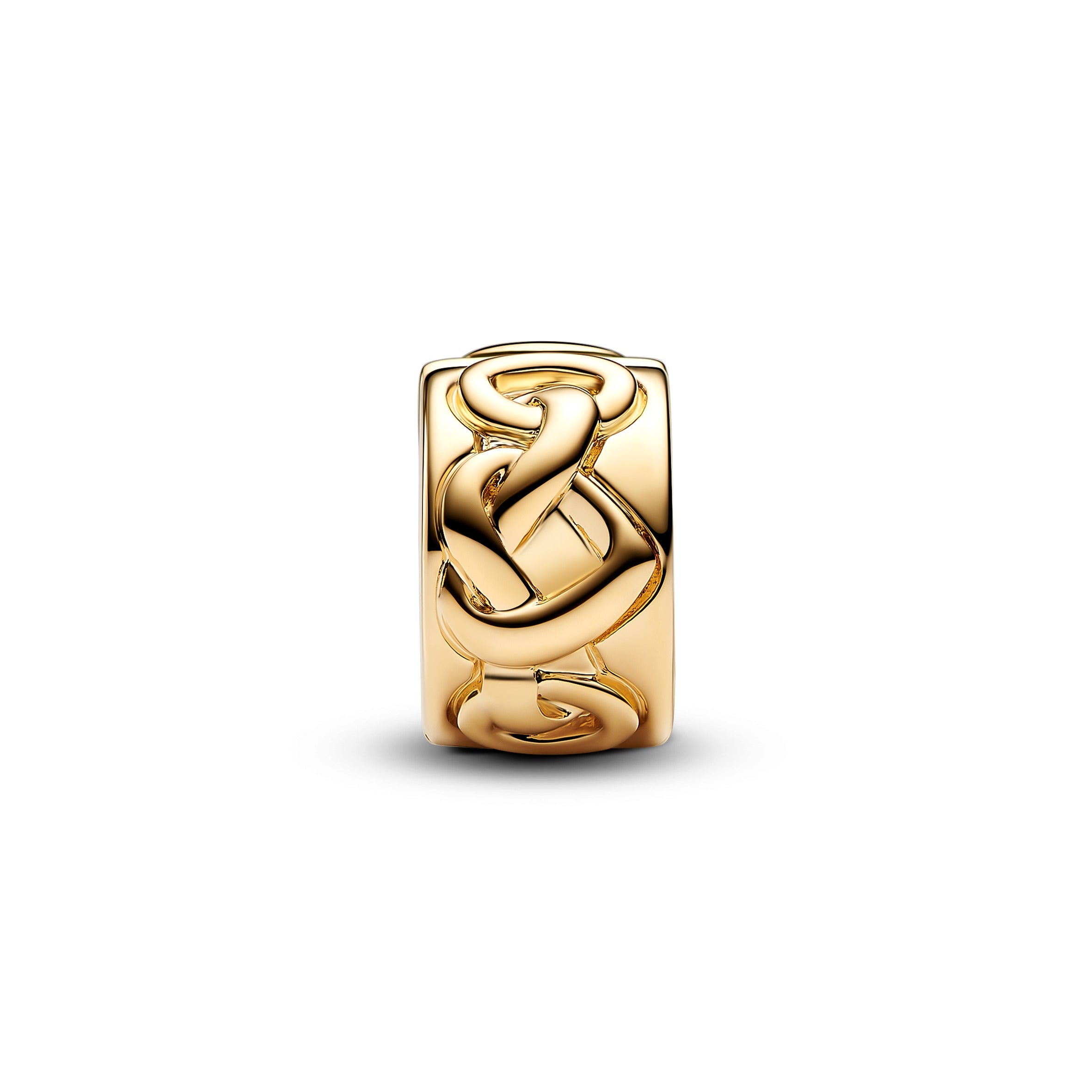 PANDORA Knotted Hearts Clip Charm 14K Gold Plated Unique Metal Blend Be Love Charms Bracelet Charm Jewelry Gift