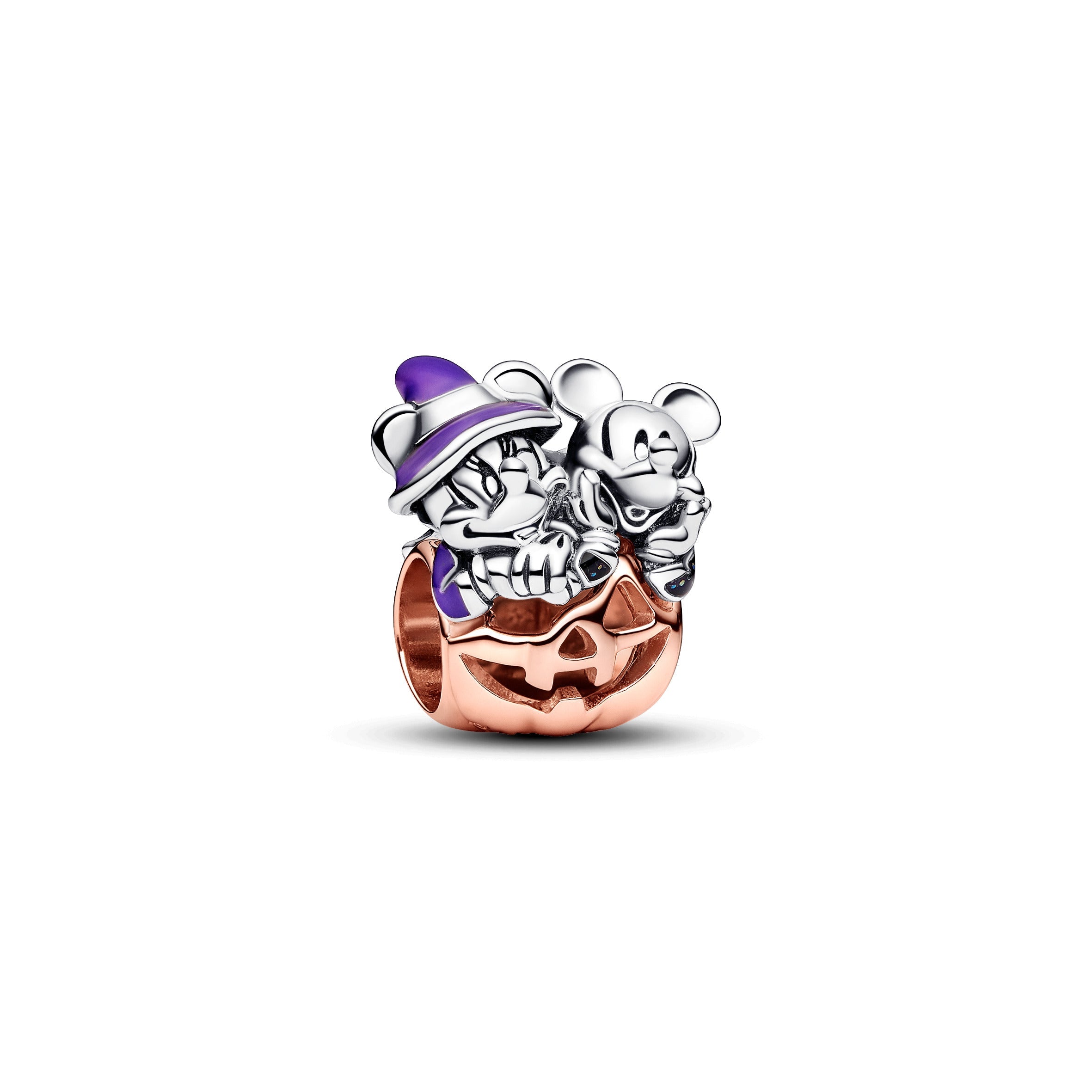 PANDORA Disney Mickey Mouse And Minnie Mouse Halloween Pumpkin Charm Disney X PANDORA Charms Bracelet Charm Jewelry Gift