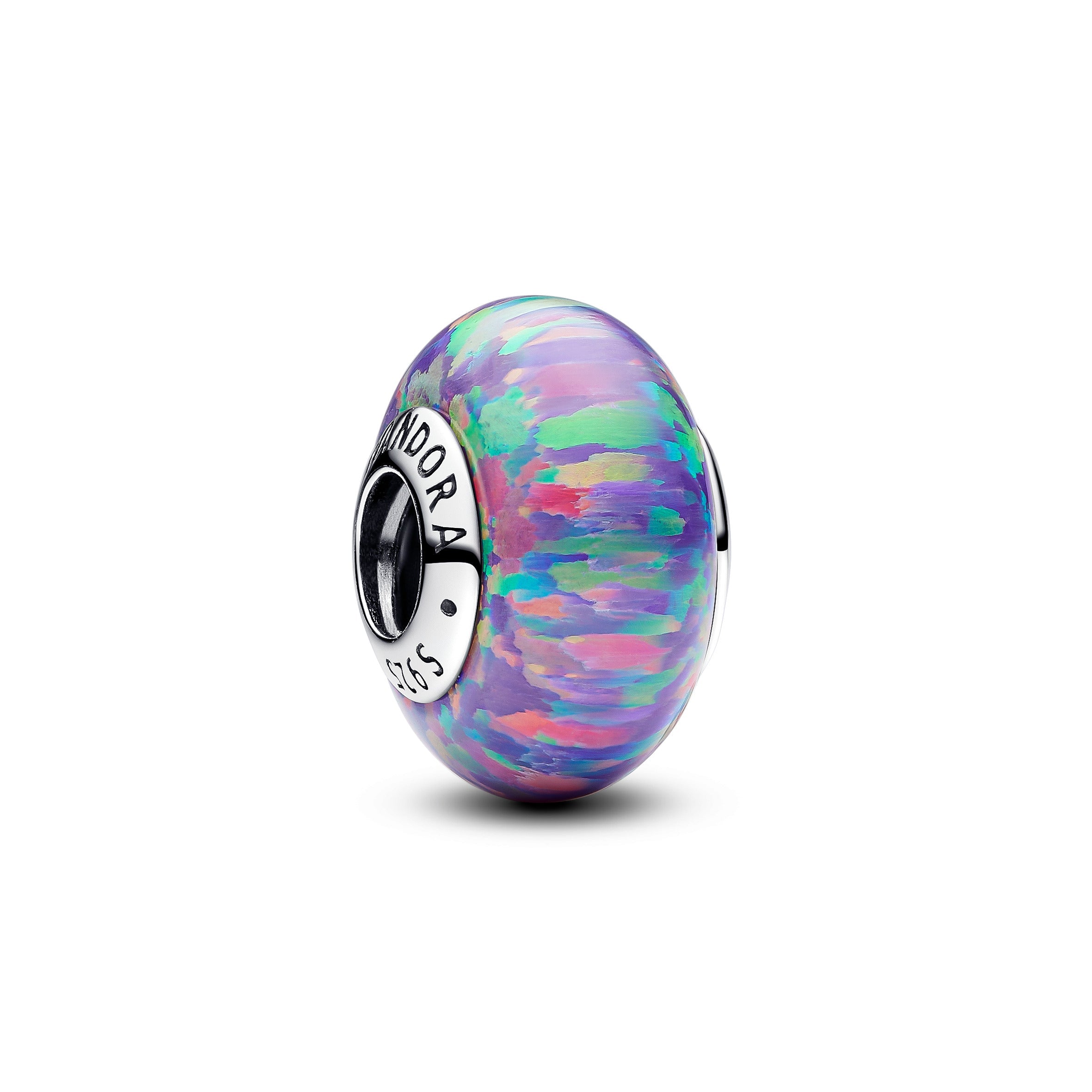 PANDORA Opalescent Purple Charm Lab Created Opal Colours Charms Bracelet Charm Jewelry Gift