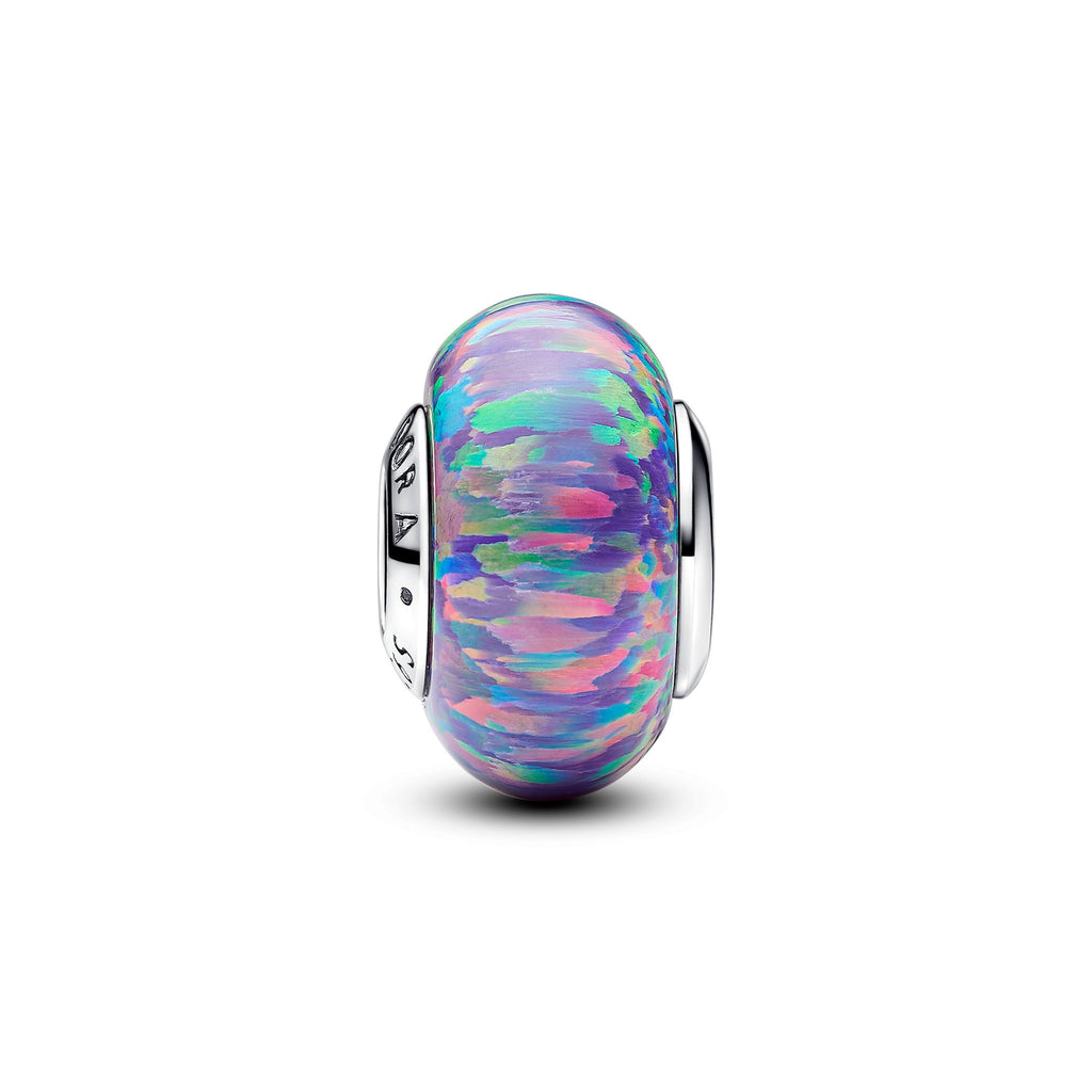 PANDORA Opalescent Purple Charm Lab Created Opal Colours Charms Bracelet Charm Jewelry Gift