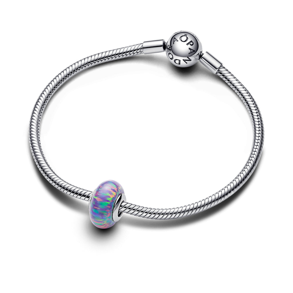 PANDORA Opalescent Purple Charm Lab Created Opal Colours Charms Bracelet Charm Jewelry Gift