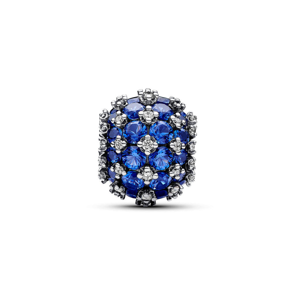 PANDORA Sparkling Pavé Round Blue Charm Cubic Zirconia Charms Bracelet Charm Jewelry Gift