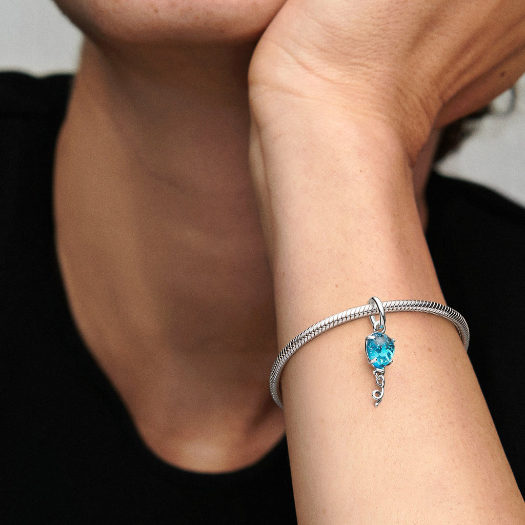 PANDORA Blue Murano Glass Balloon Dangle Charm Charms Bracelet Charm Jewelry Gift