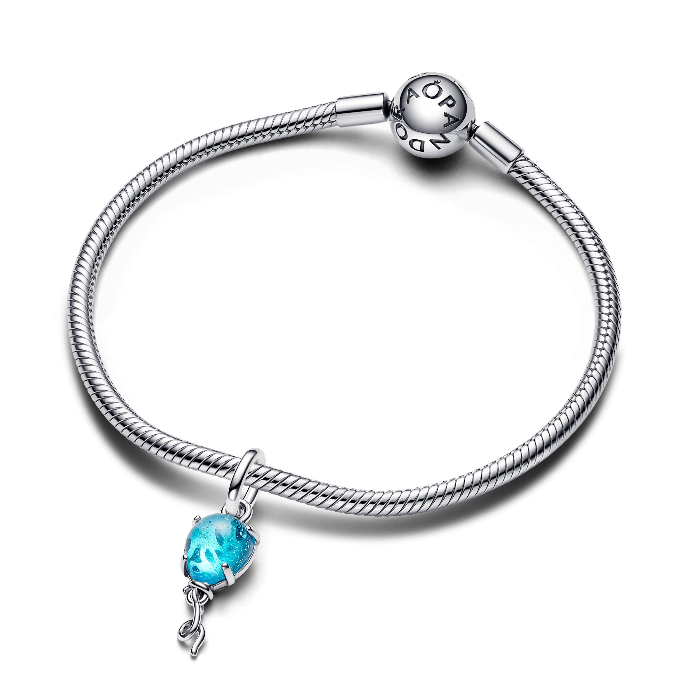 PANDORA Blue Murano Glass Balloon Dangle Charm Charms Bracelet Charm Jewelry Gift