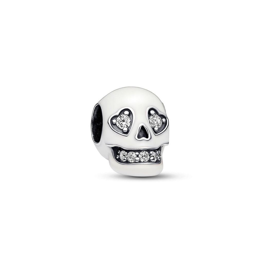 PANDORA Glow-in-the-dark Sparkling Skull Charm Charms Bracelet Charm Jewelry Gift