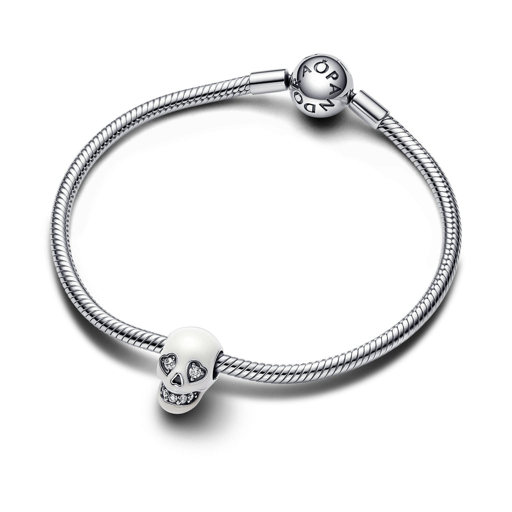 PANDORA Glow-in-the-dark Sparkling Skull Charm Charms Bracelet Charm Jewelry Gift