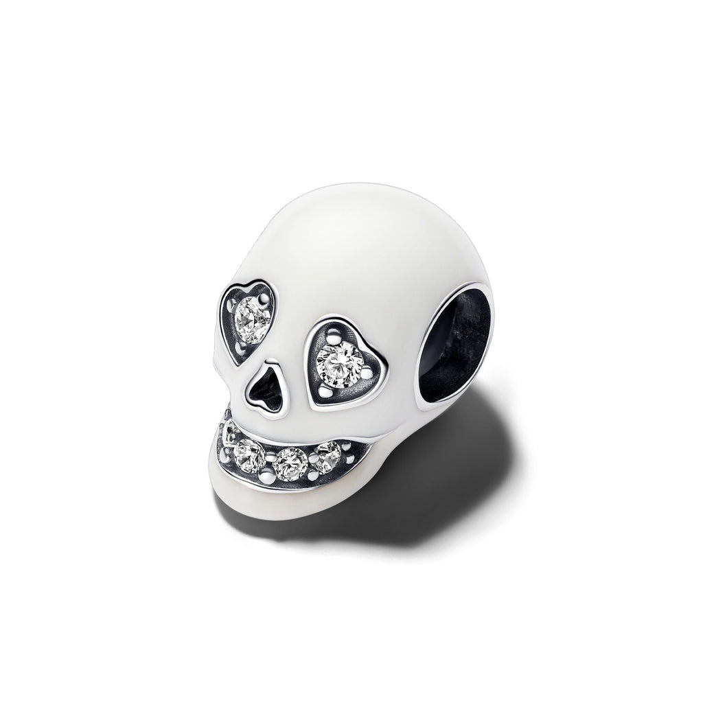 PANDORA Glow-in-the-dark Sparkling Skull Charm Charms Bracelet Charm Jewelry Gift