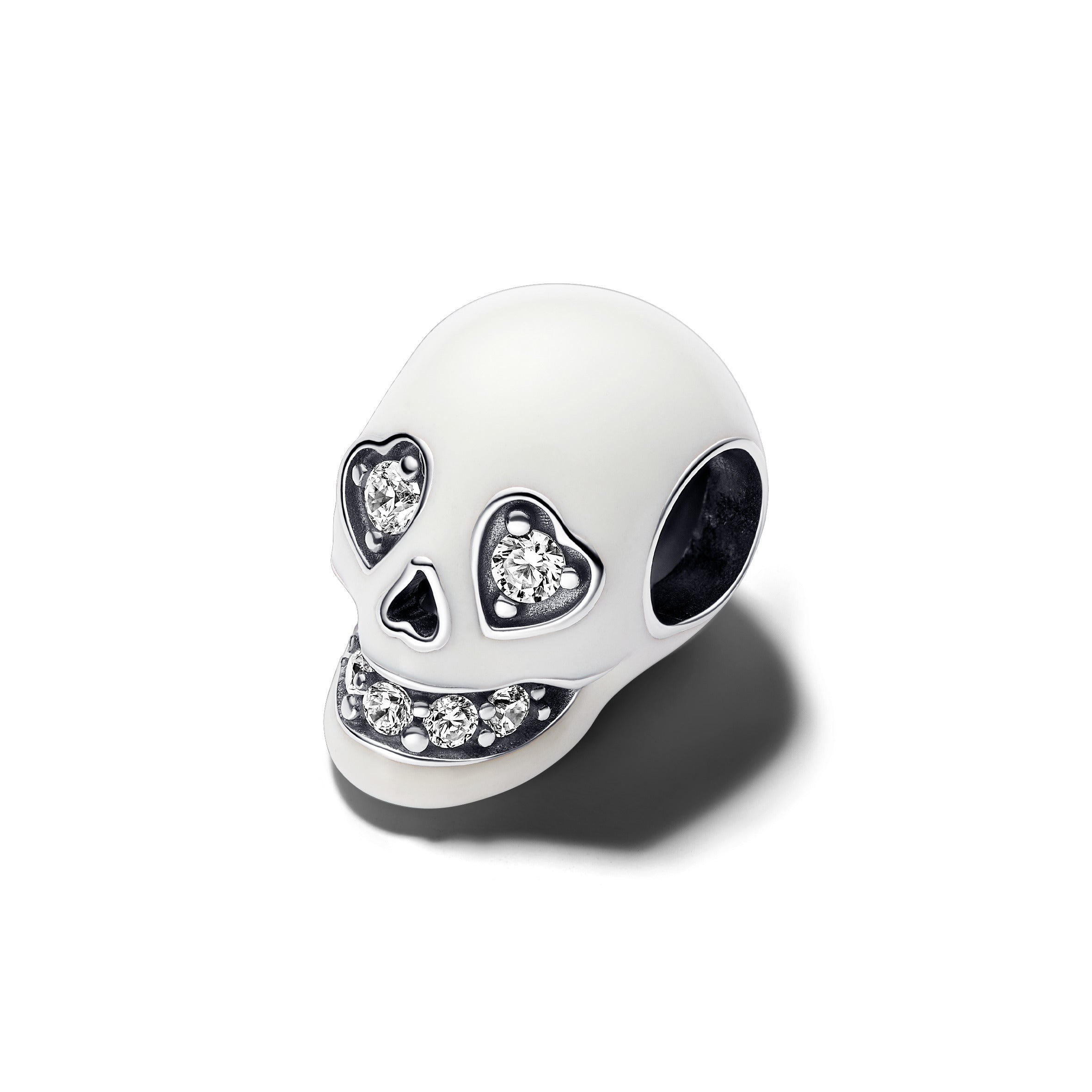 PANDORA Glow-in-the-dark Sparkling Skull Charm Charms Bracelet Charm Jewelry Gift