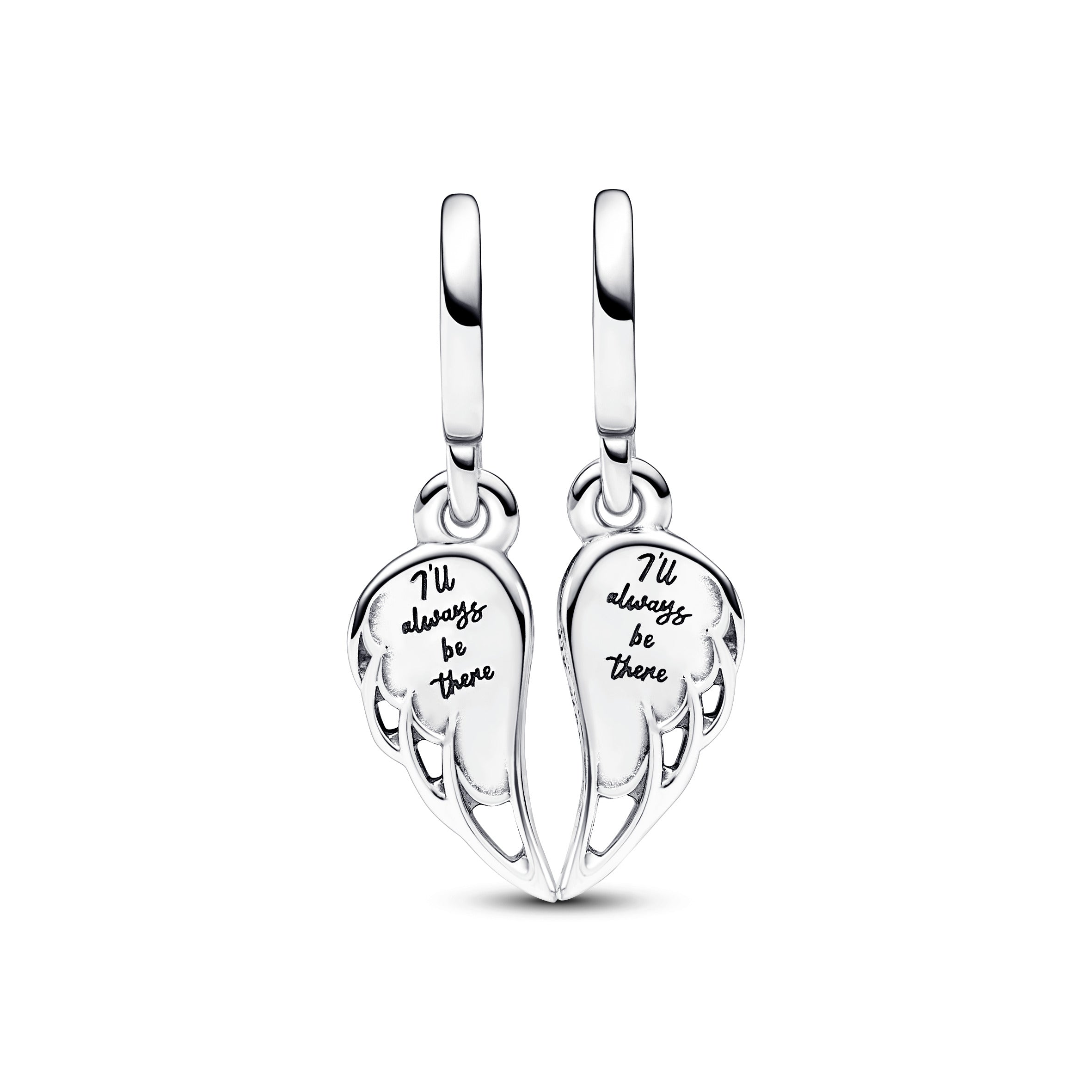 PANDORA Sparkling Splitable Angel Wings Dangle Charm Cubic Zirconia Blue Charms Bracelet Charm Jewelry Gift
